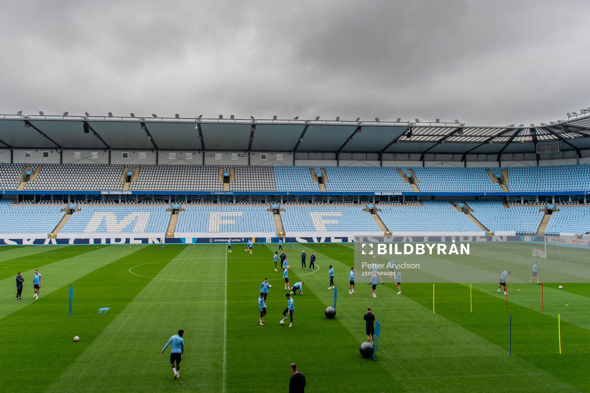 Generell vy under en träning med Malmö FF inför finalen i Svenska Cupen den 28 maj 2025 i Malmö. 