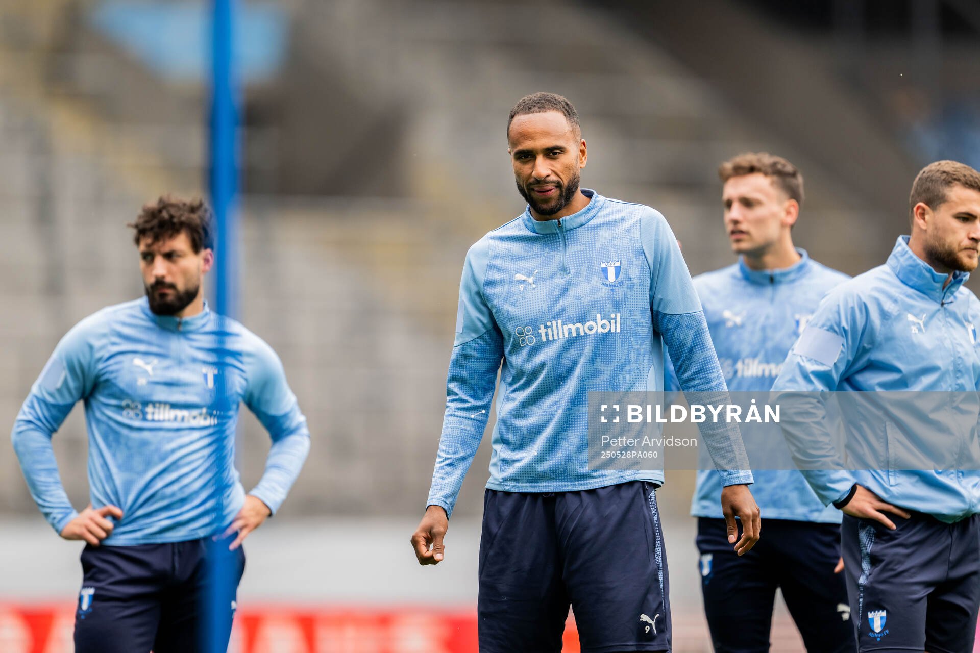 Malmö FFs Isaac Kiese Thelin under en träning inför finalen i Svenska Cupen den 28 maj 2025 i Malmö. 