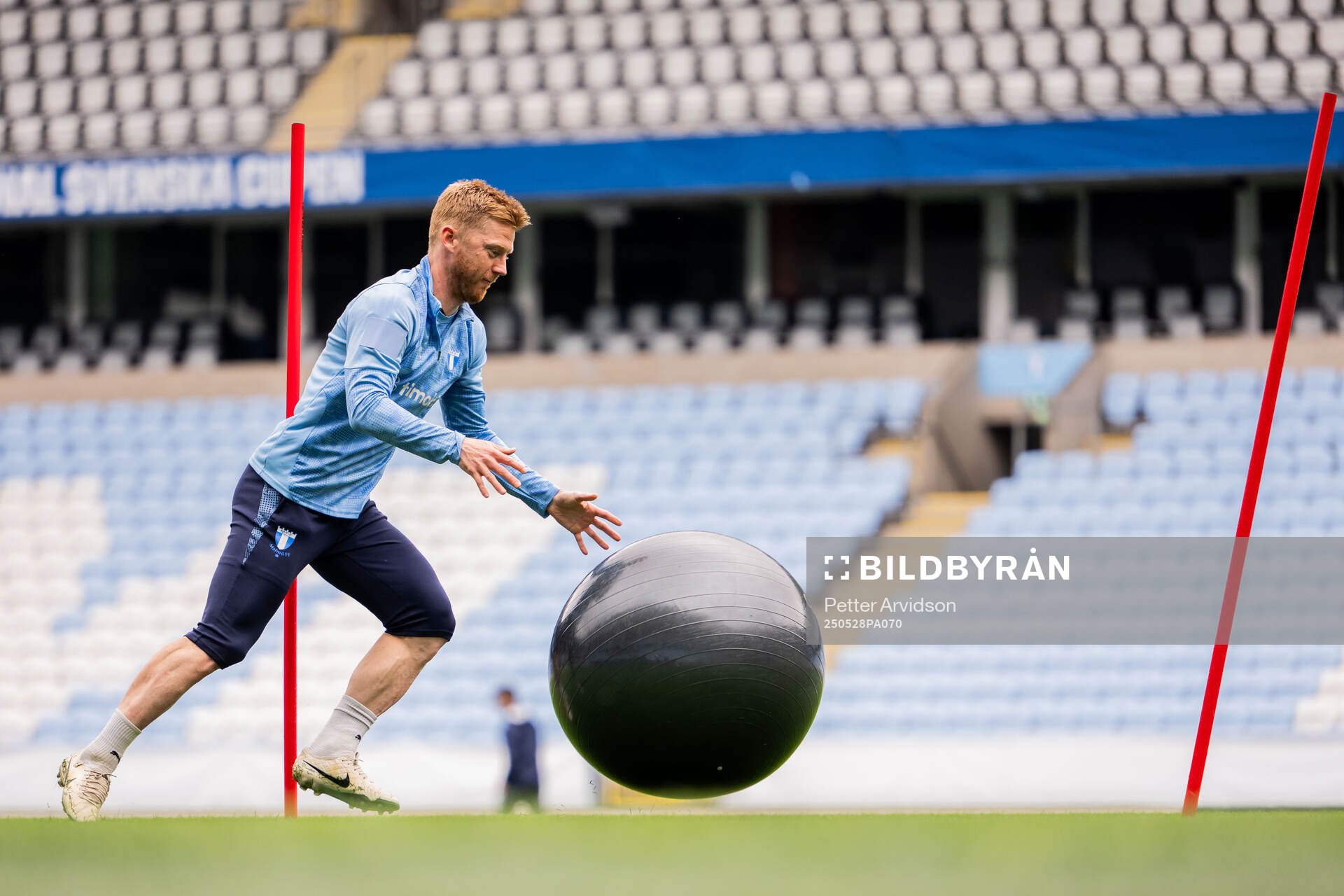Malmö FFs Anders Christiansen under en träning inför finalen i Svenska Cupen den 28 maj 2025 i Malmö. 