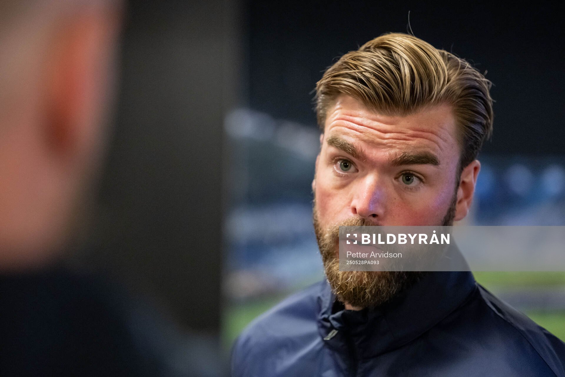Malmö FFs naprapat David Björkman under en pressträff inför finalen i Svenska Cupen den 28 maj 2025 i Malmö. 