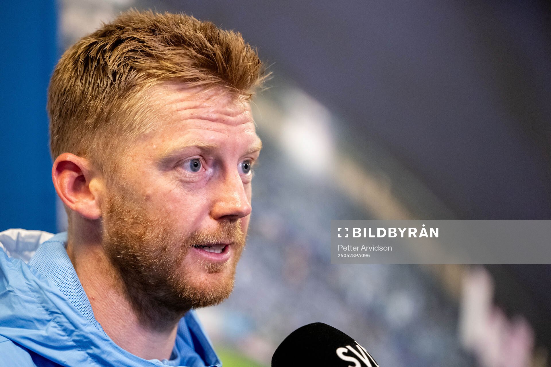 Malmö FFs Anders Christiansen under en pressträff inför finalen i Svenska Cupen den 28 maj 2025 i Malmö. 