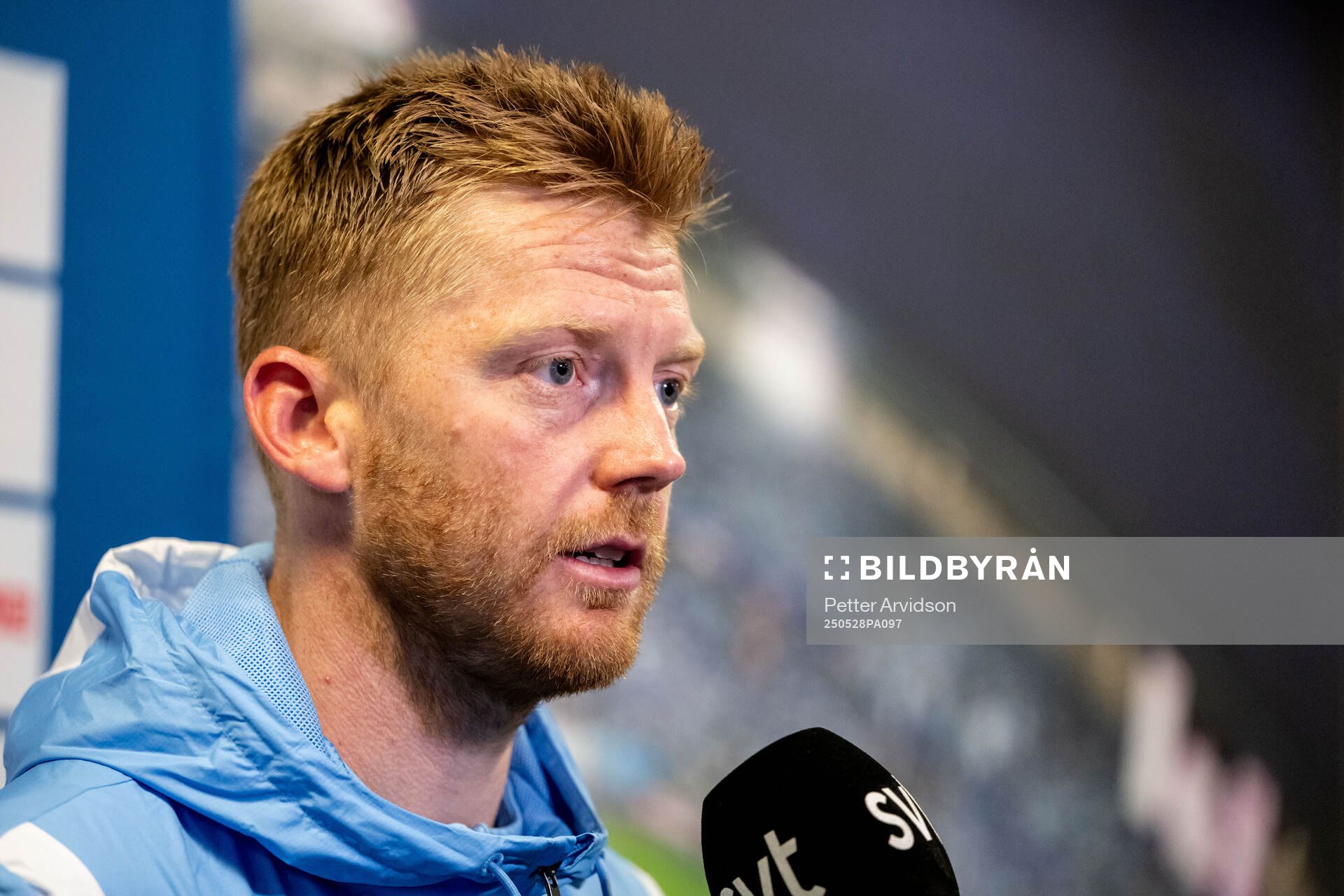 Malmö FFs Anders Christiansen under en pressträff inför finalen i Svenska Cupen den 28 maj 2025 i Malmö. 