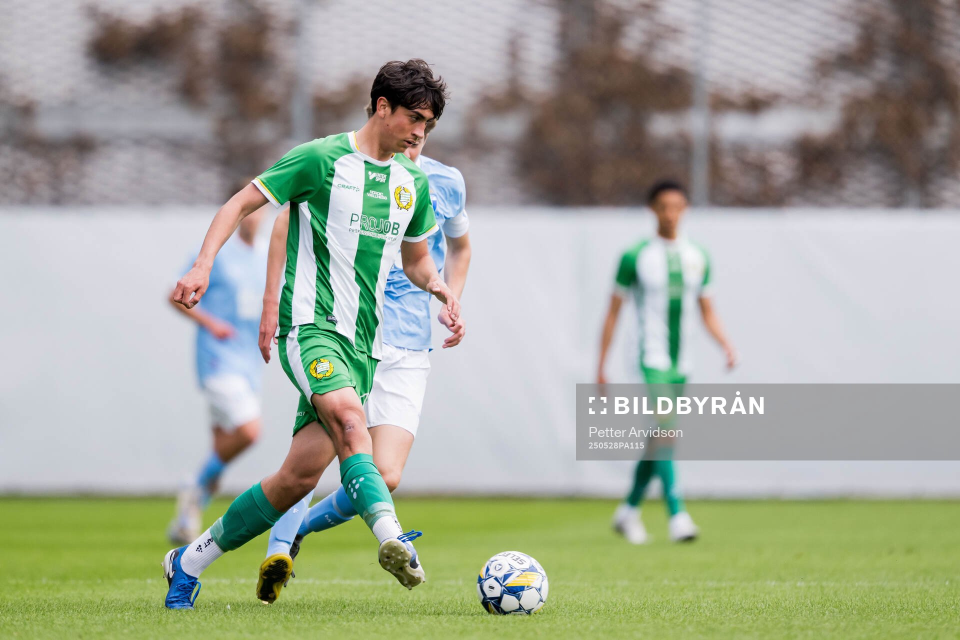 Hammarbys Emil Reyes Rigö under finalen i P19 Ligacupen mellan Malmö FF och Hammarby den 28 maj 2025 i Malmö. 
