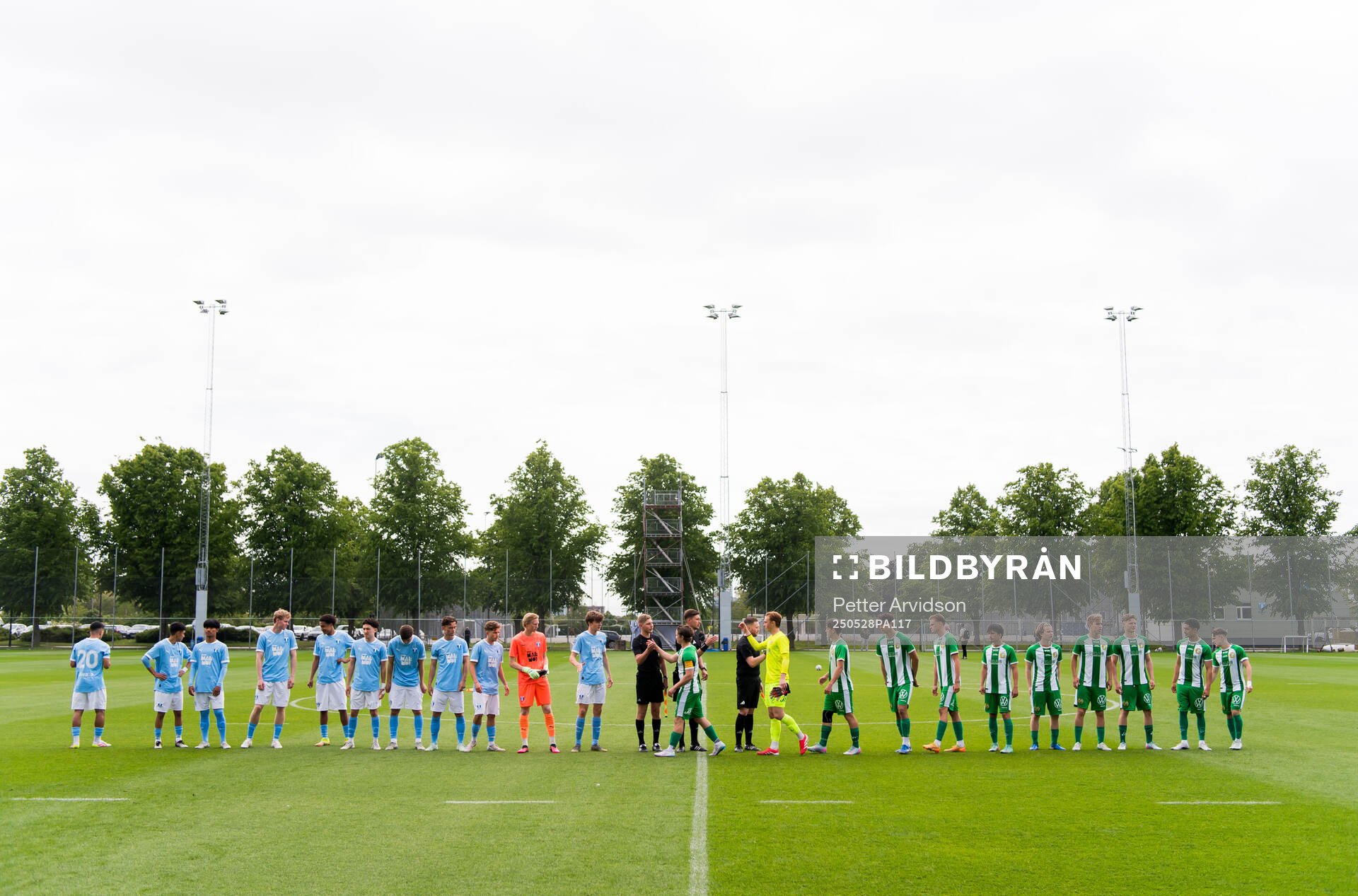 Lineup inför finalen i P19 Ligacupen mellan Malmö FF och Hammarby den 28 maj 2025 i Malmö. 