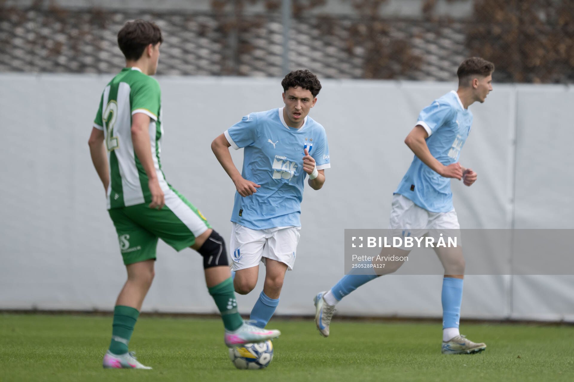 Malmö FFs Antonio Palac under finalen i P19 Ligacupen mellan Malmö FF och Hammarby den 28 maj 2025 i Malmö. 