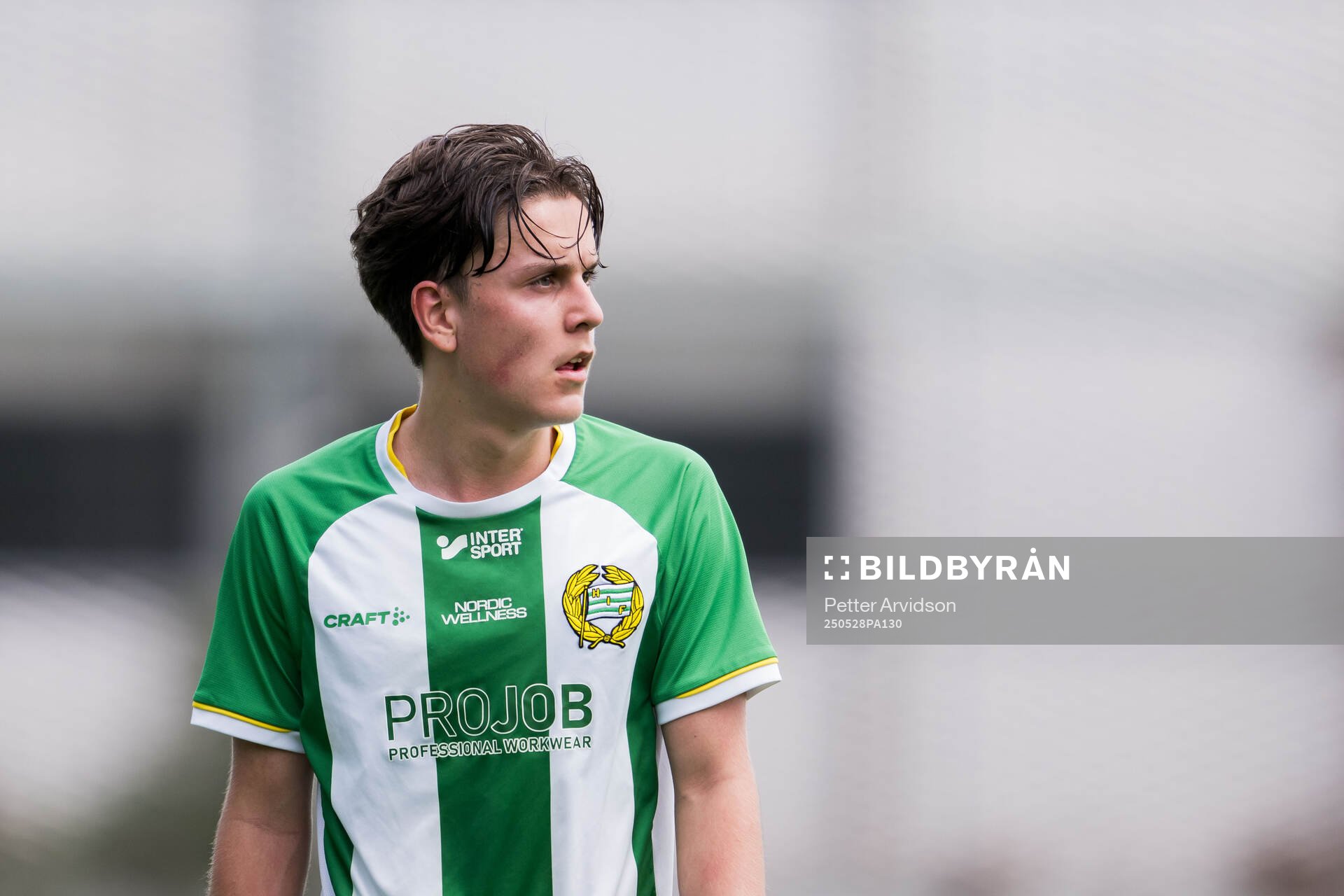 Hammarbys Sebastián Carlsson Villegas under finalen i P19 Ligacupen mellan Malmö FF och Hammarby den 28 maj 2025 i Malmö. 
