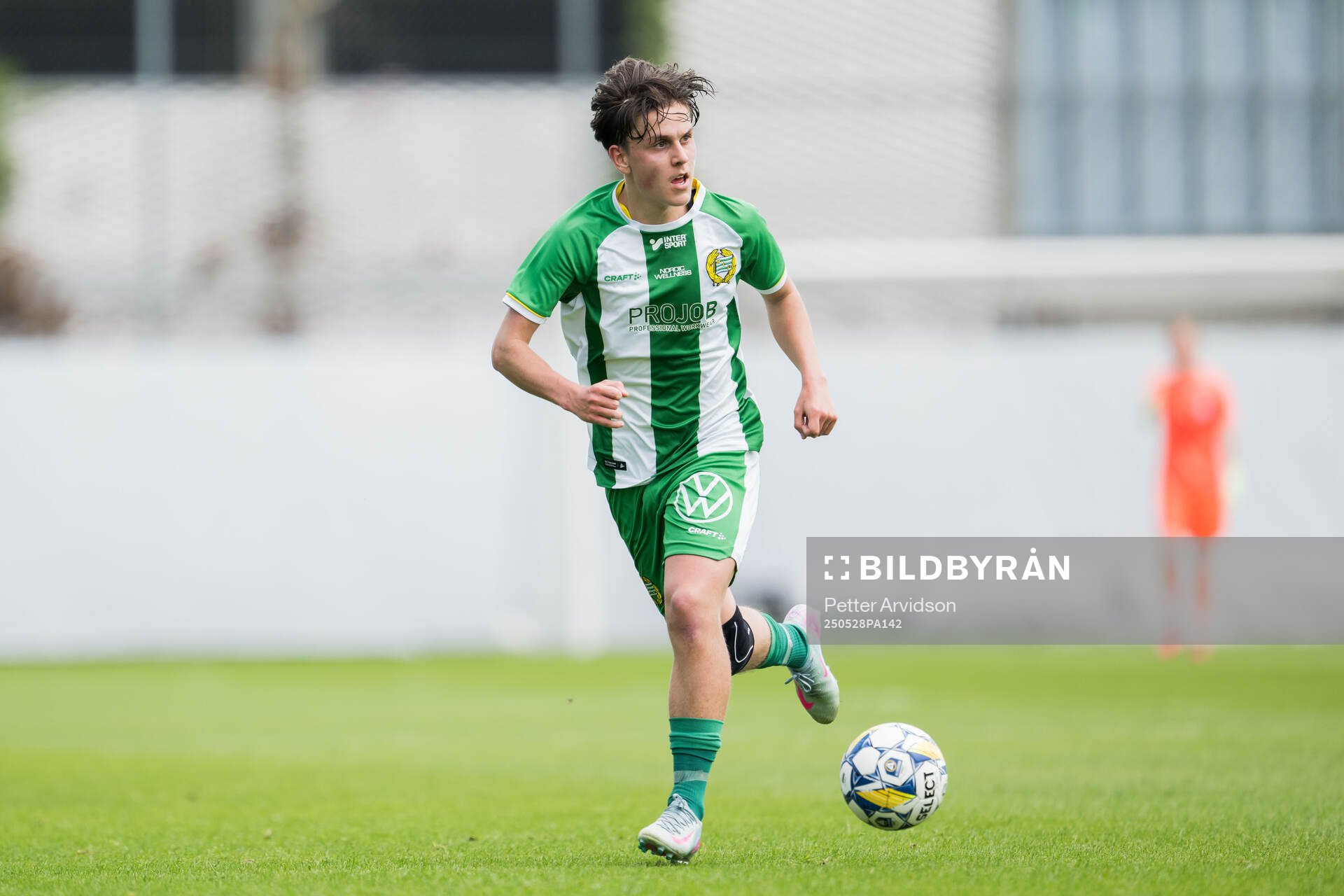 Hammarbys Sebastián Carlsson Villegas under finalen i P19 Ligacupen mellan Malmö FF och Hammarby den 28 maj 2025 i Malmö. 