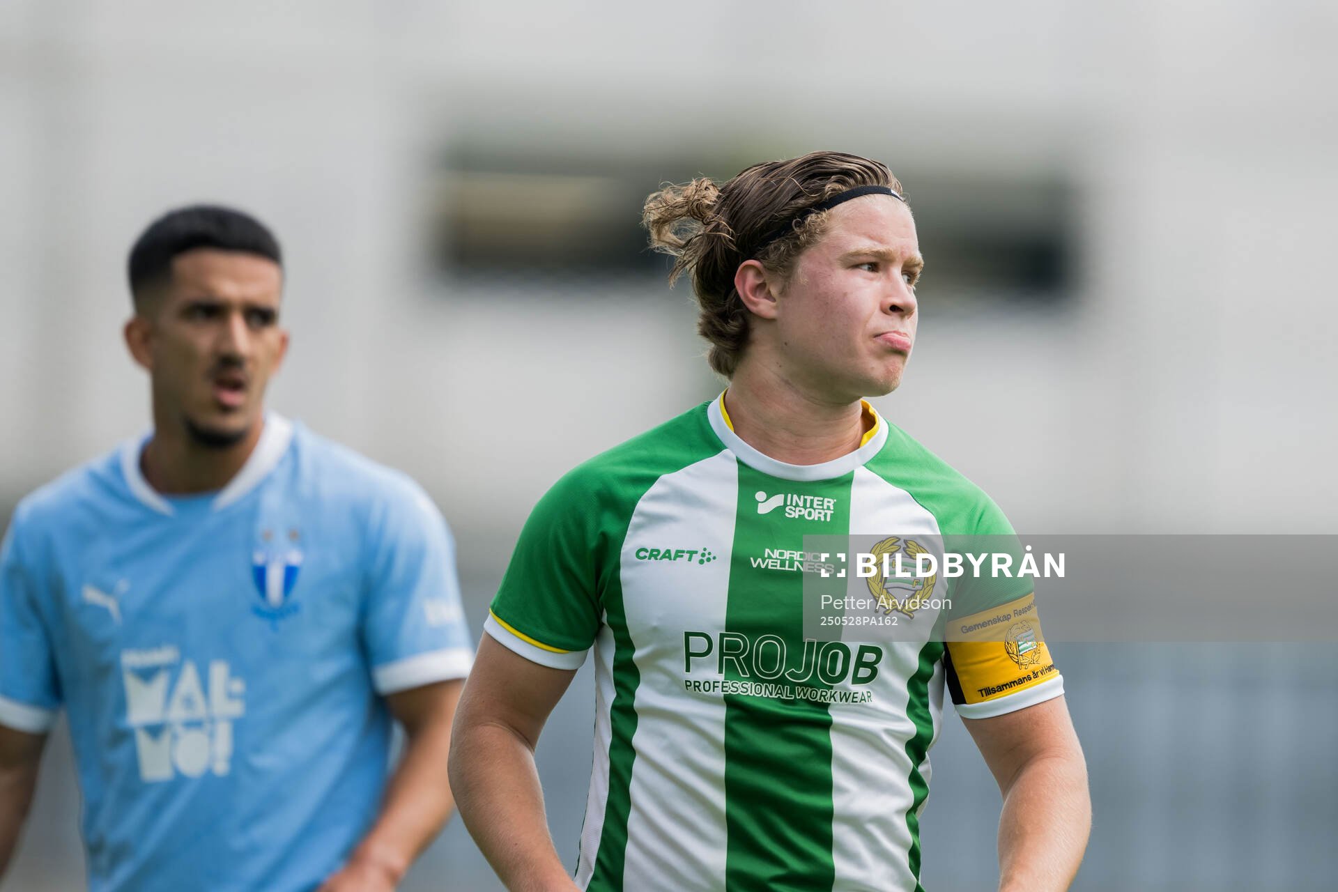 Hammarbys Gustav Andrén under finalen i P19 Ligacupen mellan Malmö FF och Hammarby den 28 maj 2025 i Malmö. 