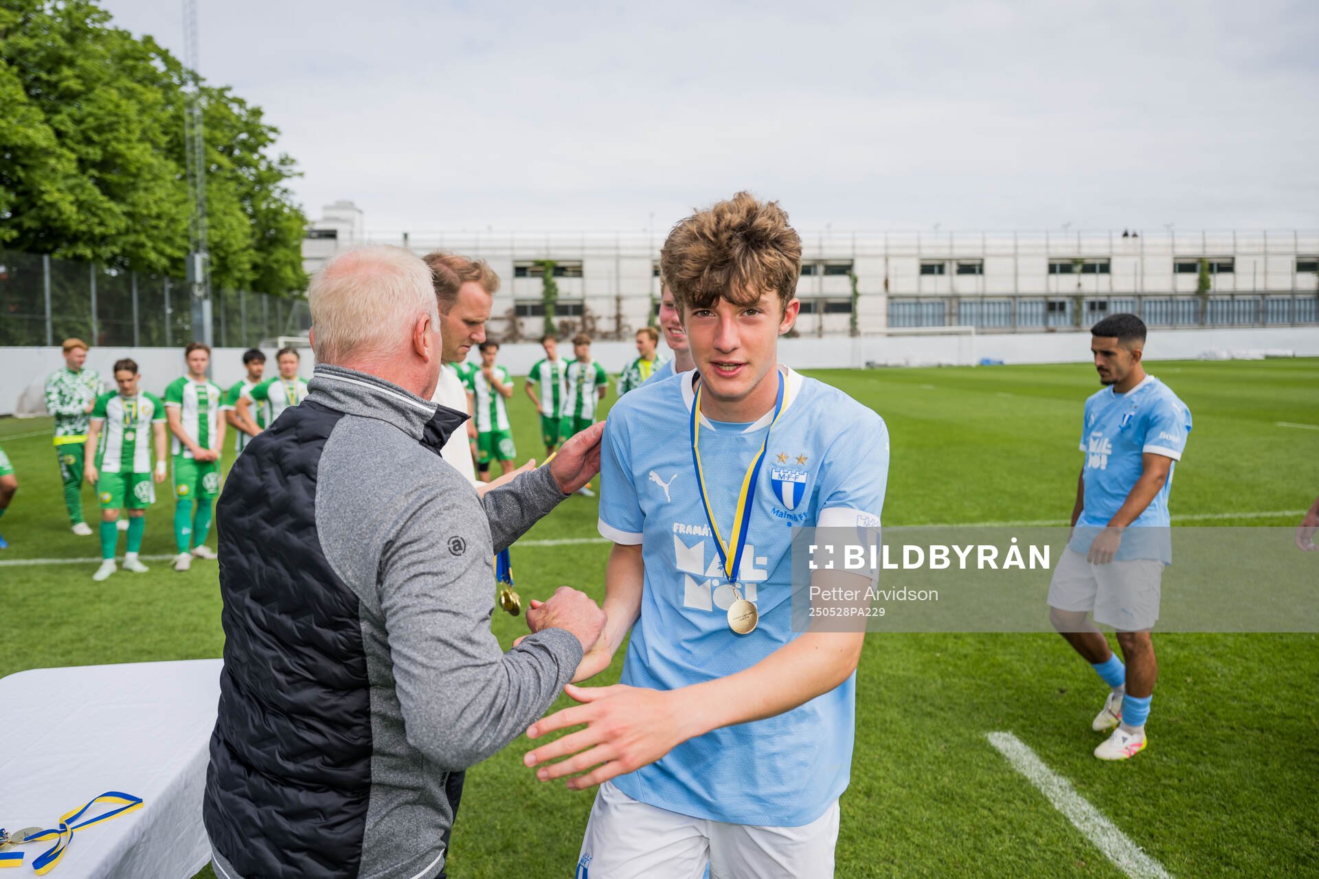 Malmö FFs Finlay Neat efter finalen i P19 Ligacupen mellan Malmö FF och Hammarby den 28 maj 2025 i Malmö. 