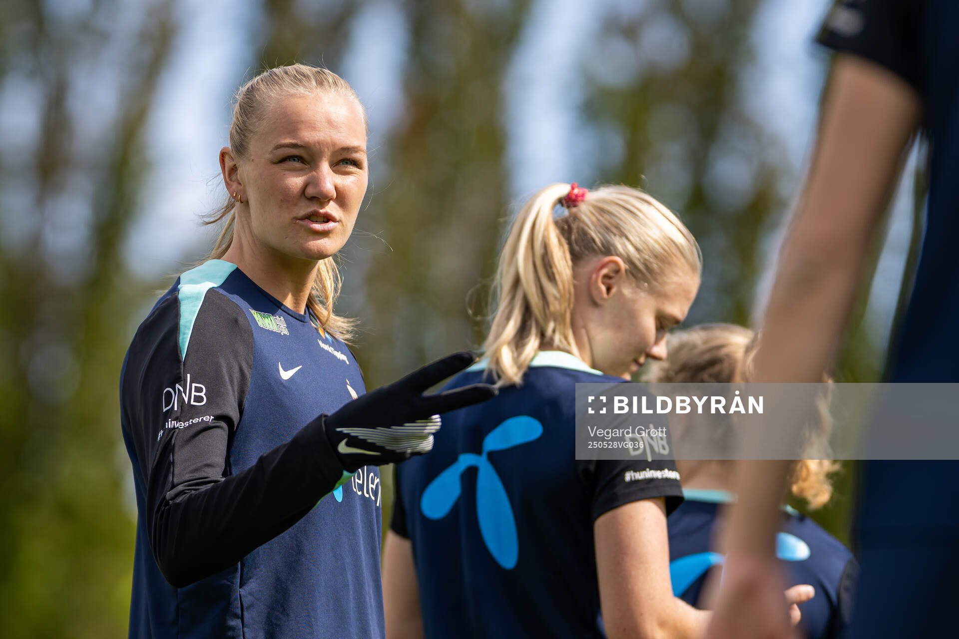 Frida Maanum of the Norwegian women's national football team during a training session on May 28, 2025 in Trondheim. 
