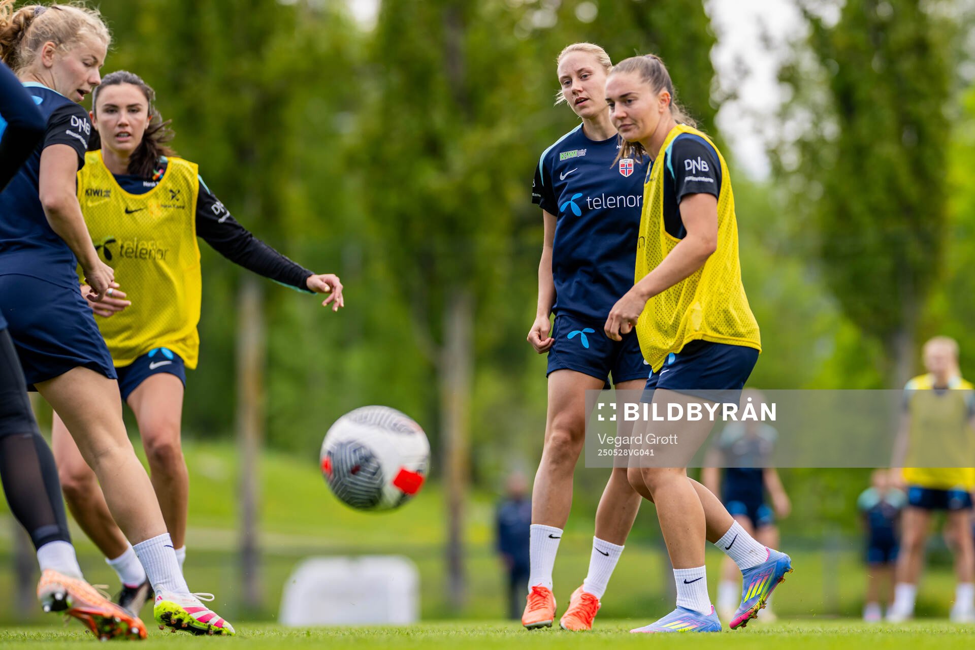 Lisa Naalsund of the Norwegian women's national football team during a training session on May 28, 2025 in Trondheim. 