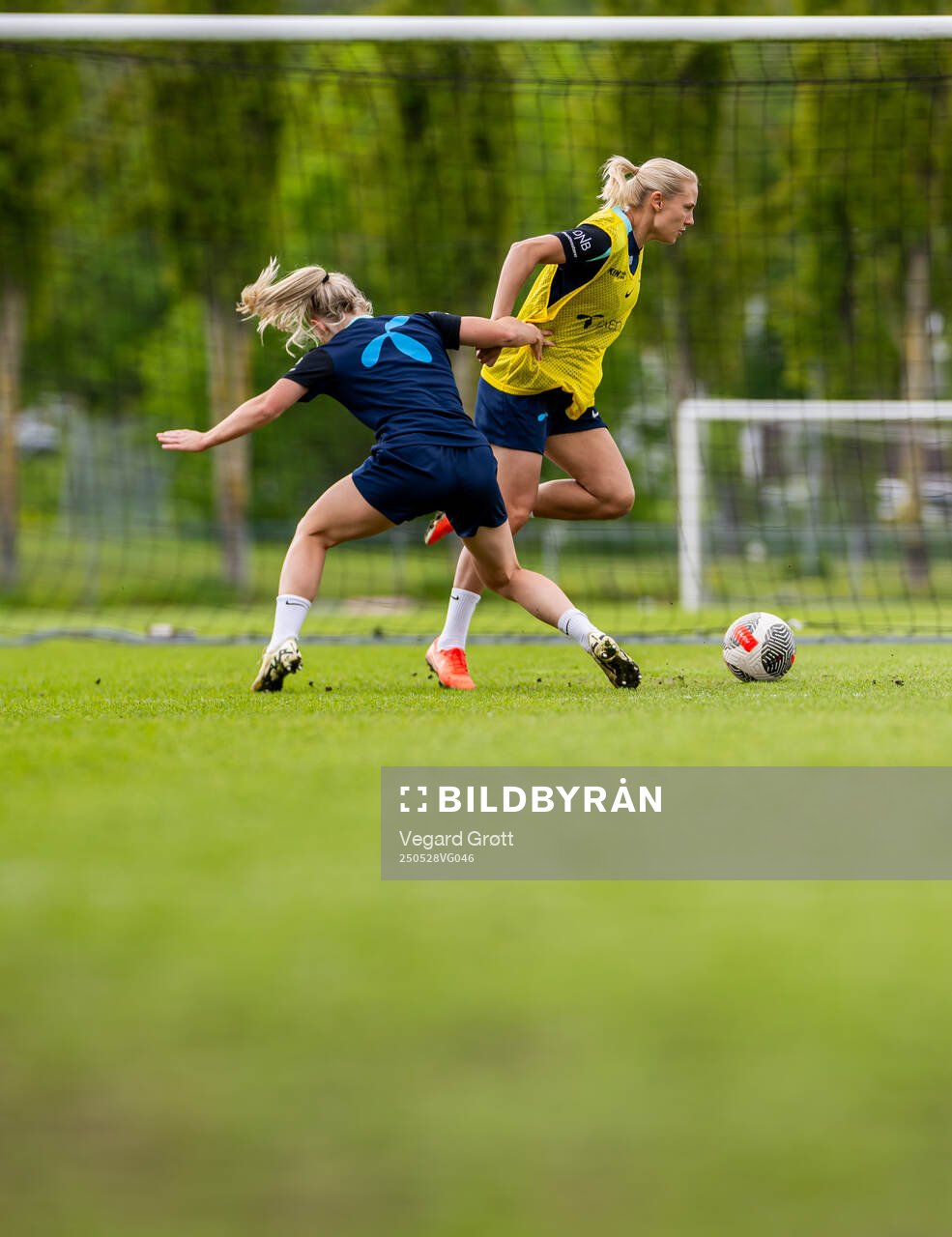 Lisa Naalsund of the Norwegian women's national football team during a training session on May 28, 2025 in Trondheim. 