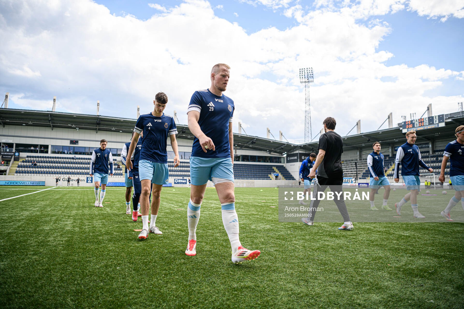 Gefles Martin Rauschenberg Brorsen inför fotbollsmatchen i Ettan norra mellan Gefle och FC Stockholm den 29 maj 2025 i Gävle. 