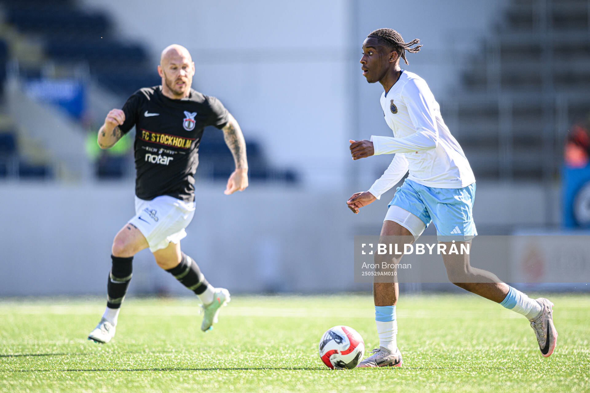 Gefles Ahmed During under fotbollsmatchen i Ettan norra mellan Gefle och FC Stockholm den 29 maj 2025 i Gävle. 
