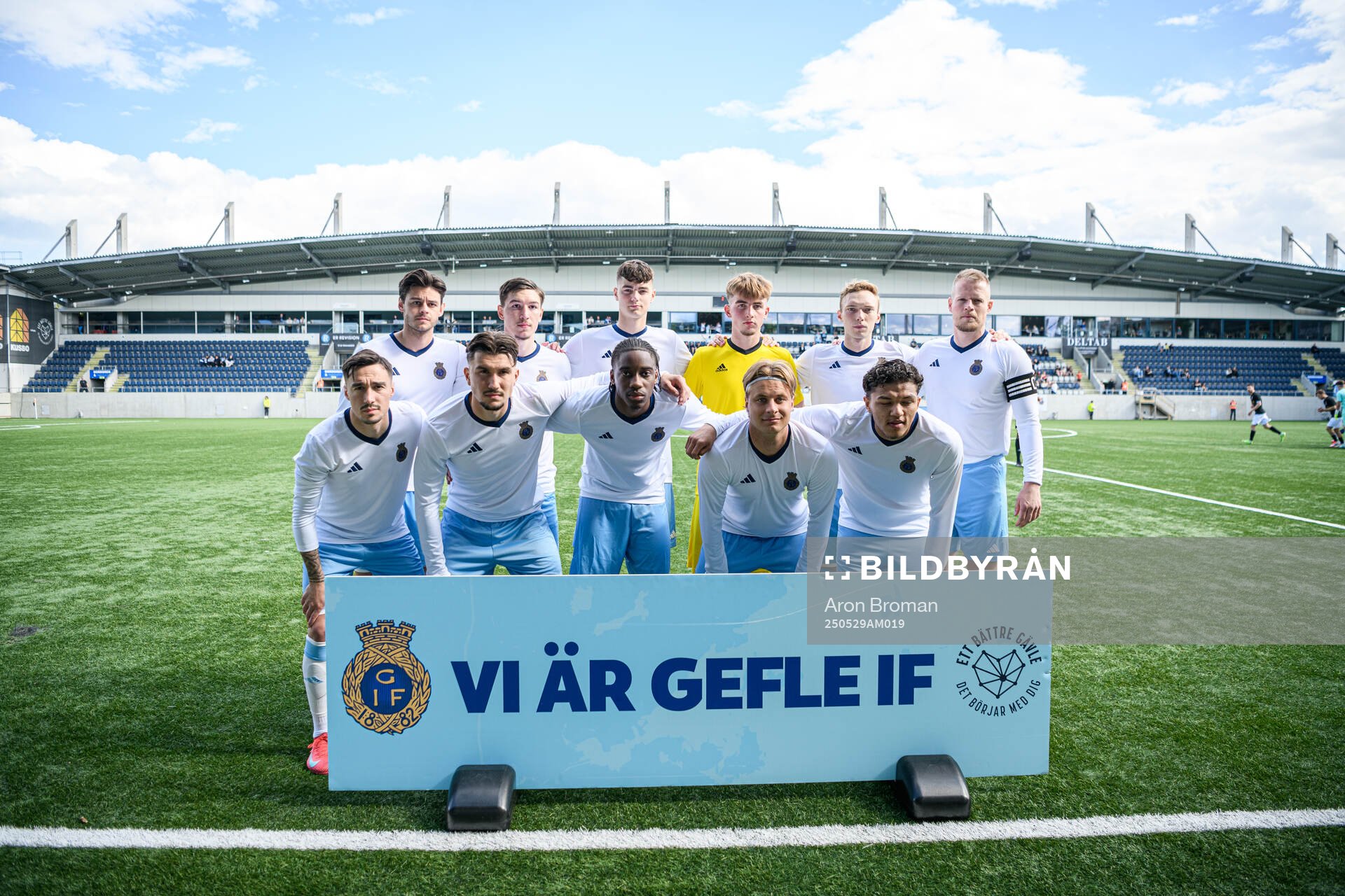 Gefles startelva inför fotbollsmatchen i Ettan norra mellan Gefle och FC Stockholm den 29 maj 2025 i Gävle. 