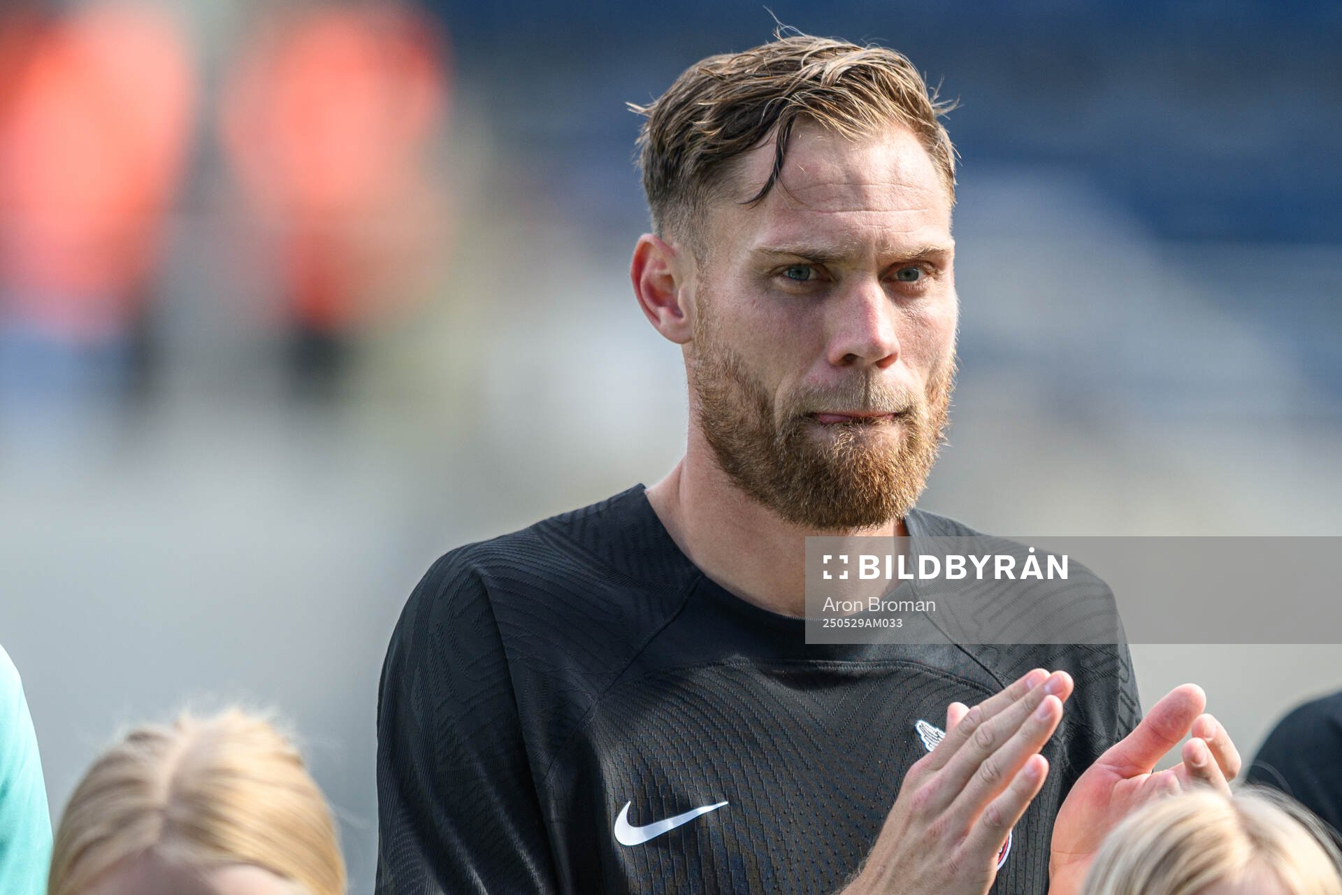 FC Stockholms David Fällman inför fotbollsmatchen i Ettan norra mellan Gefle och FC Stockholm den 29 maj 2025 i Gävle. 