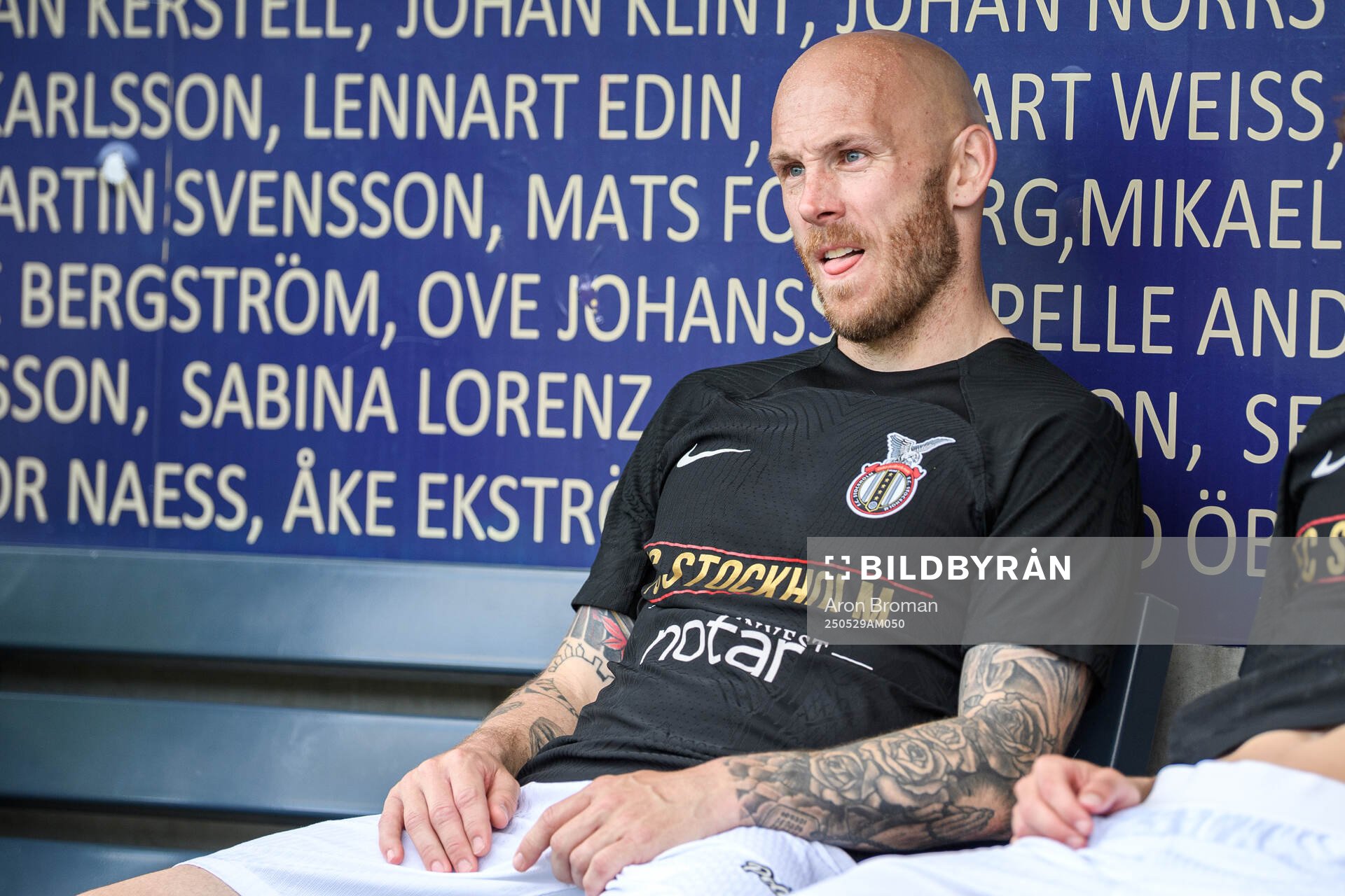 FC Stockholms Magnus Eriksson efter fotbollsmatchen i Ettan norra mellan Gefle och FC Stockholm den 29 maj 2025 i Gävle. 