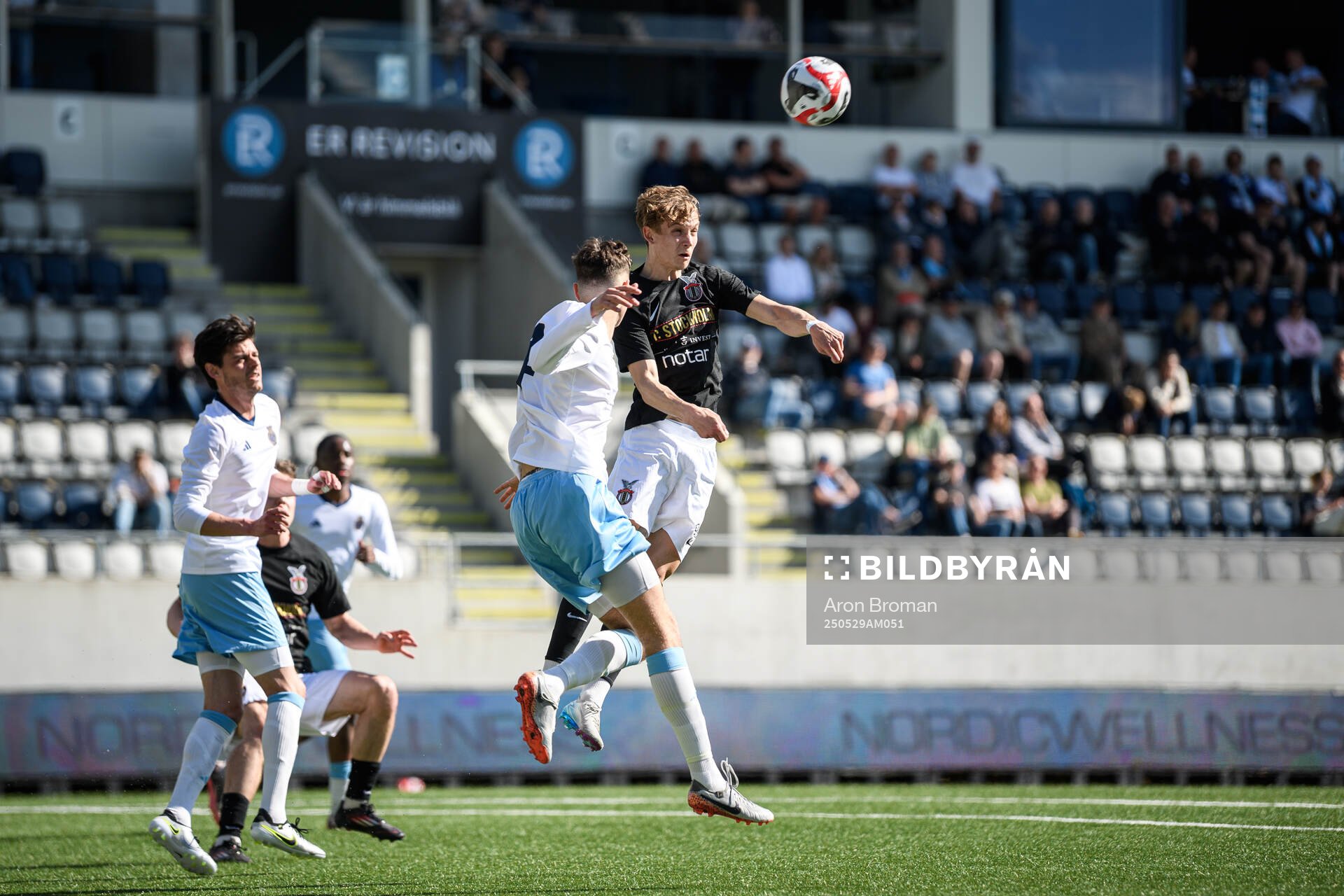 FC Stockholms Anders Hellblom under fotbollsmatchen i Ettan norra mellan Gefle och FC Stockholm den 29 maj 2025 i Gävle. 