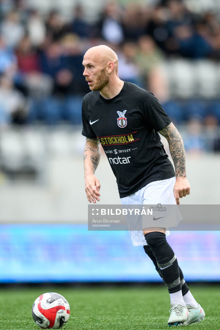 FC Stockholms Magnus Eriksson under fotbollsmatchen i Ettan norra mellan Gefle och FC Stockholm den 29 maj 2025 i Gävle. 