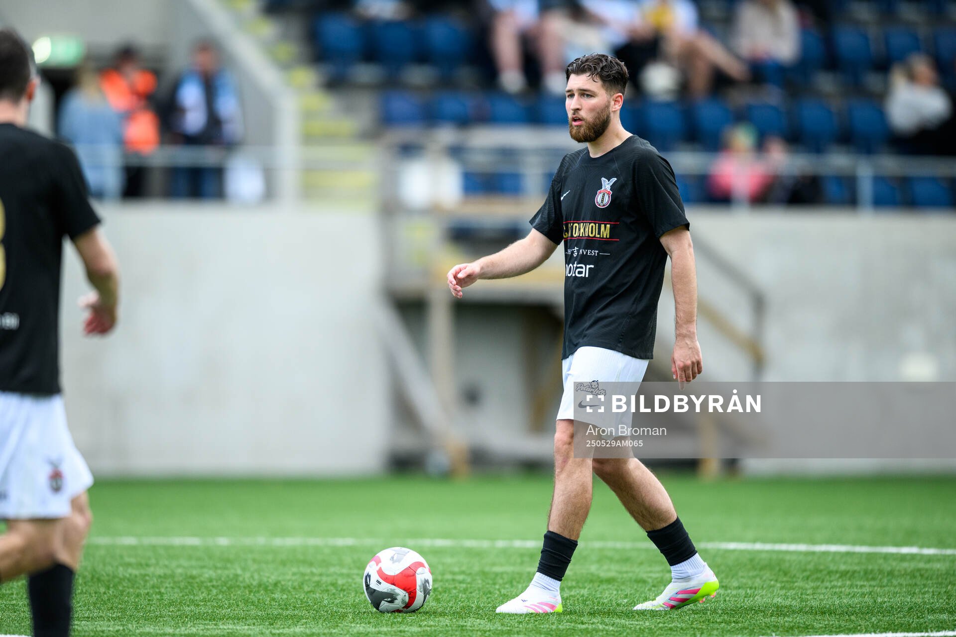 FC Stockholms Luka Dobrijevic under fotbollsmatchen i Ettan norra mellan Gefle och FC Stockholm den 29 maj 2025 i Gävle. 