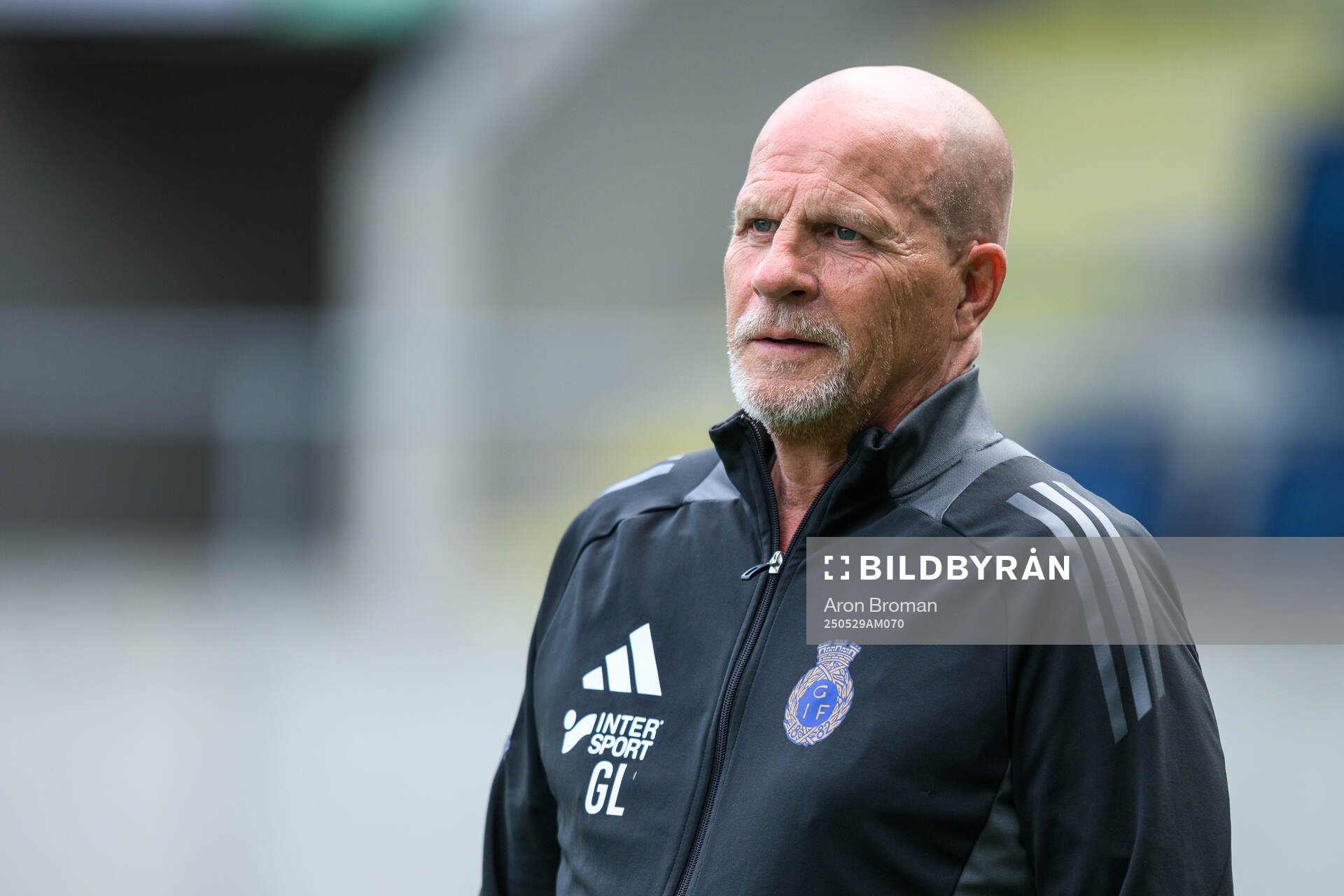 Gefles Materialförvaltare Göran Larsson inför fotbollsmatchen i Ettan norra mellan Gefle och FC Stockholm den 29 maj 2025 i Gävle. 