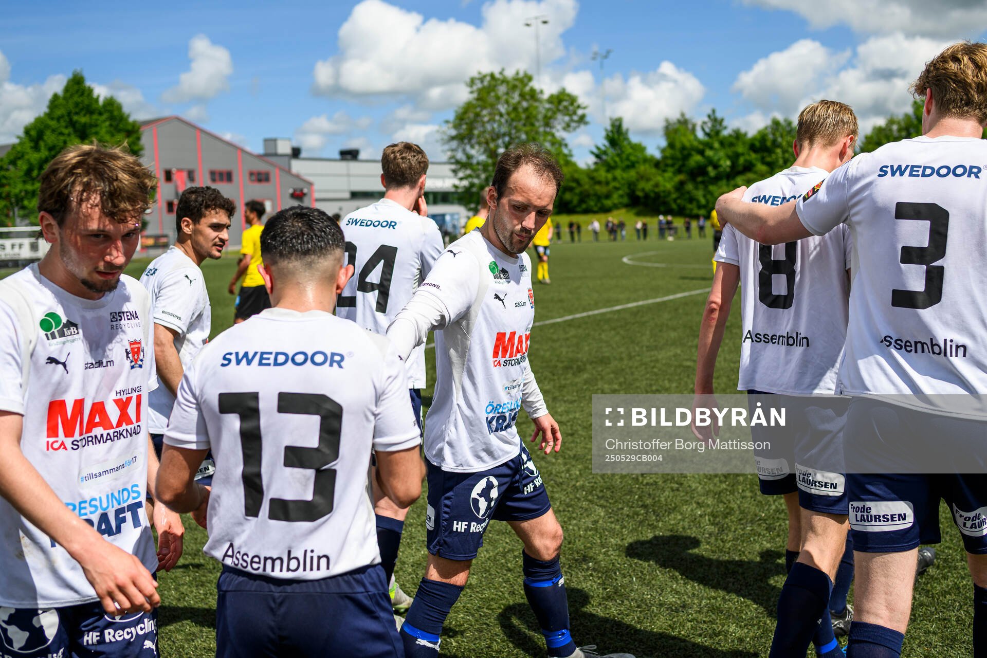 Åstorps Andreas Persson under fotbollsmatchen i Division 2 Västra Götaland mellan Åstorps FF och Astrio BK den 29 maj 2025 i Åstorp.