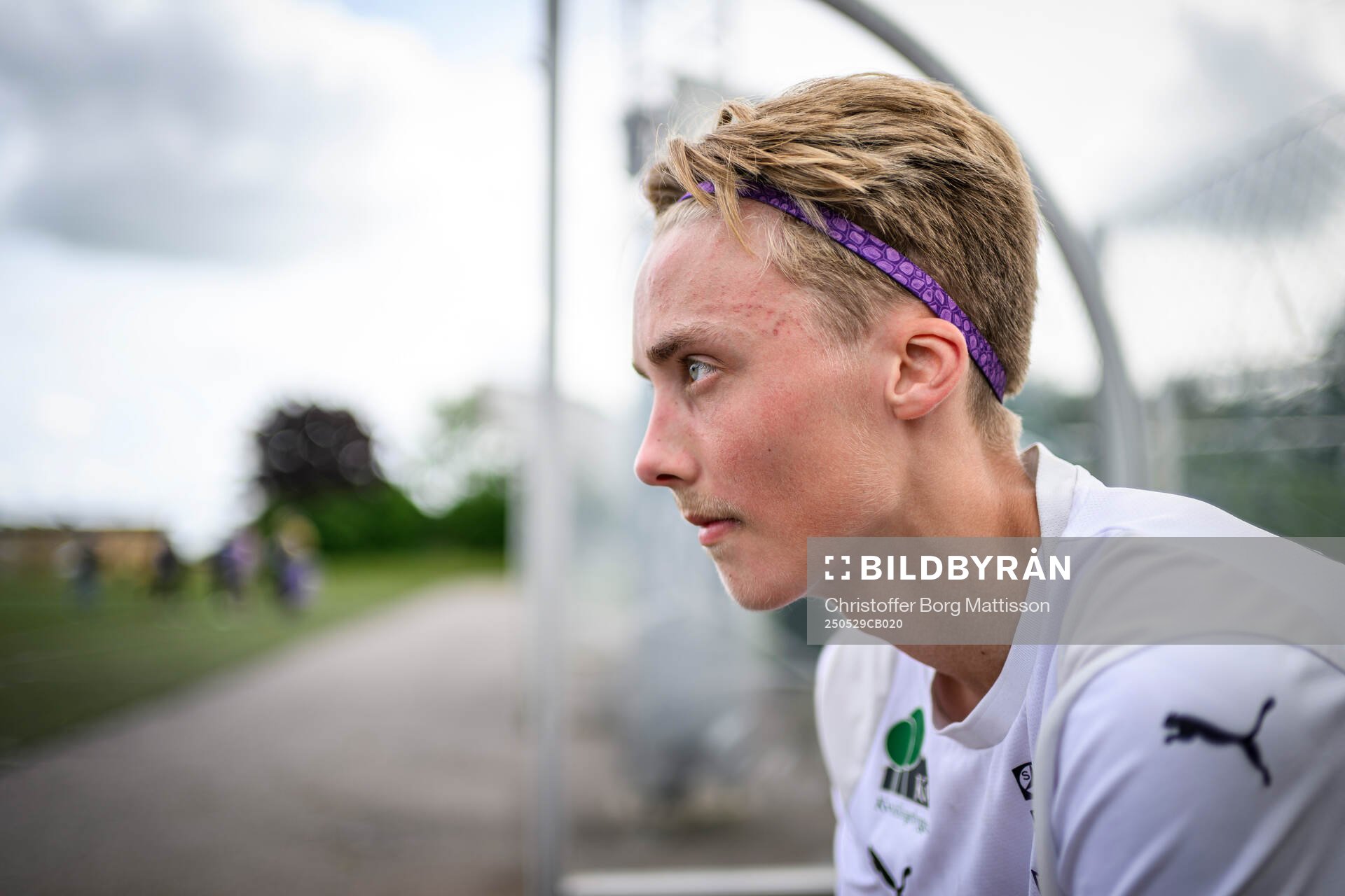 Åstorps Mio Johansson poserar för ett porträtt efter fotbollsmatchen i Division 2 Västra Götaland mellan Åstorps FF och Astrio BK den 29 maj 2025 i Åstorp.