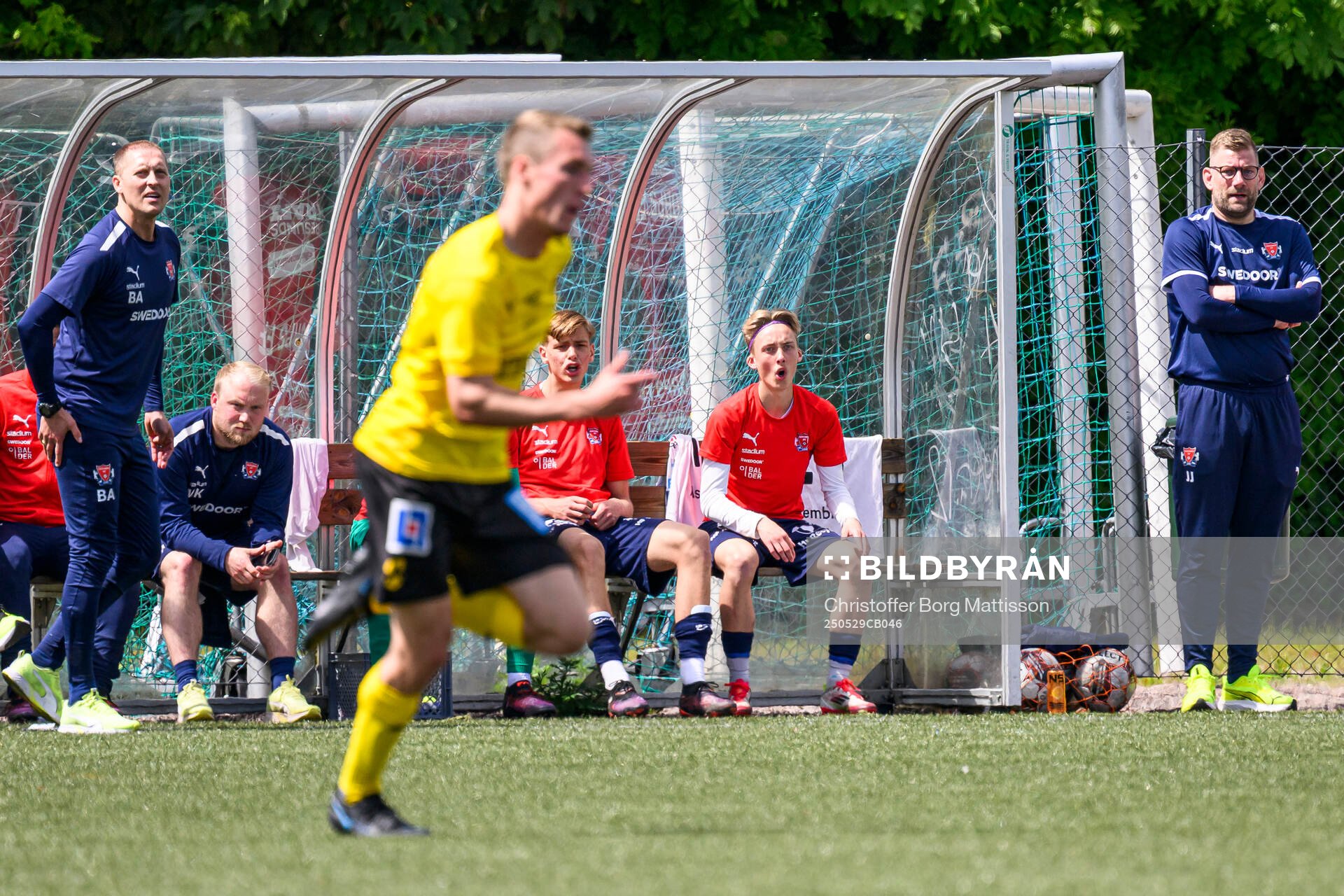 Åstorps tränare Bobby Alm Nilsson och Mio Johansson
