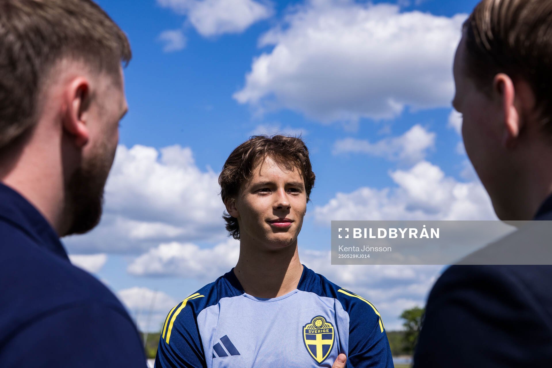 John Mellberg of the Swedish men's national football team during a training session on May 29, 2025 in Stockholm. 
