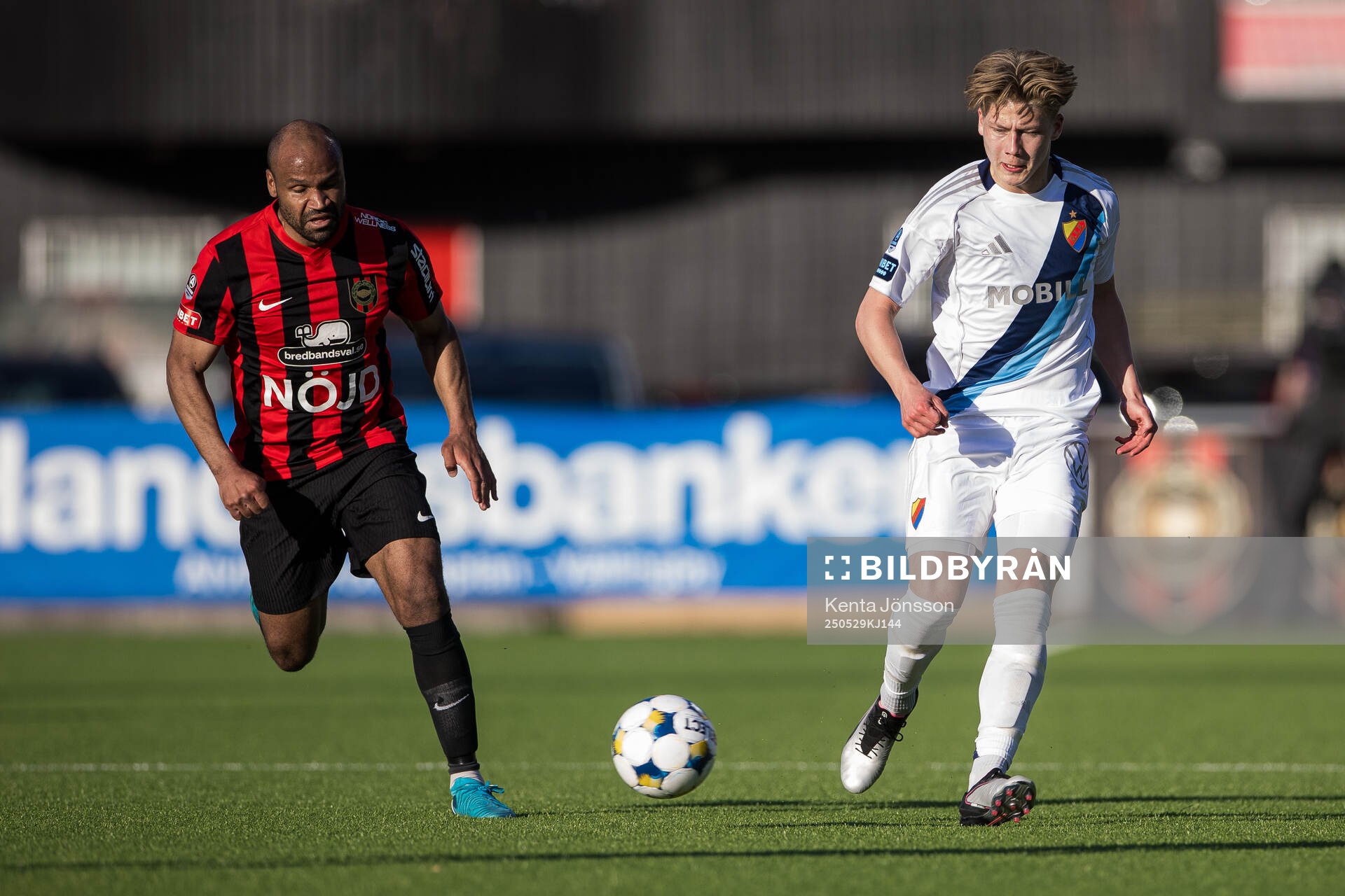 Djurgårdens Matias Siltanen under fotbollsmatchen i Allsvenskan mellan Brommapojkarna och Djurgården den 29 maj 2025 i Stockholm. 