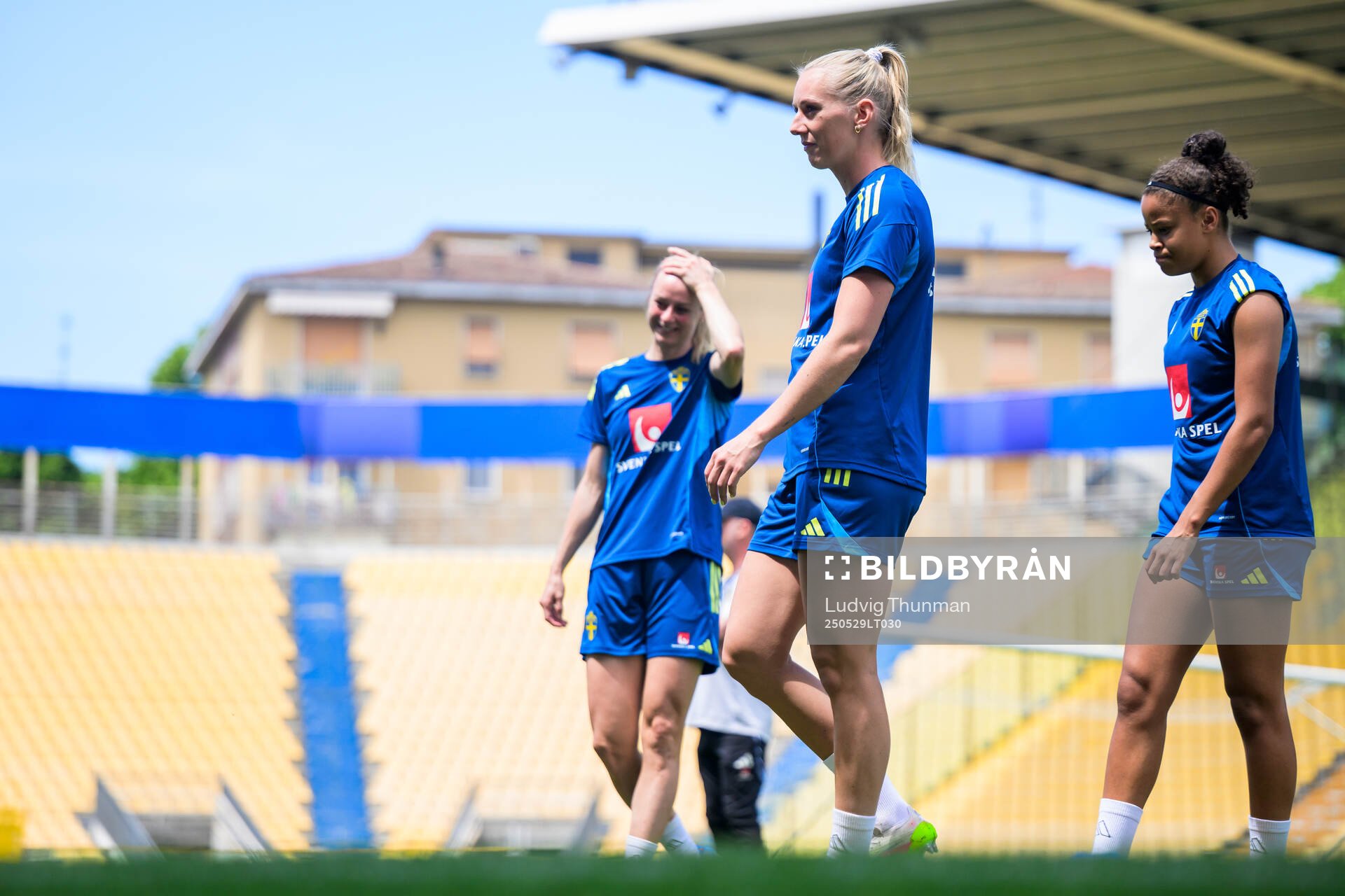 Stina Blackstenius of the Swedish women’s national football team during a training session on May 29, 2025 in Parma. 