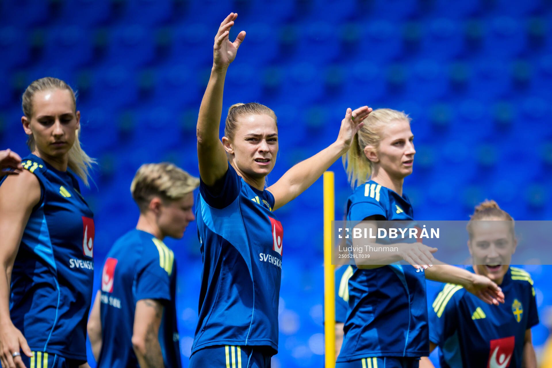 Fridolina Rolfö of the Swedish women’s national football team during a training session on May 29, 2025 in Parma. 