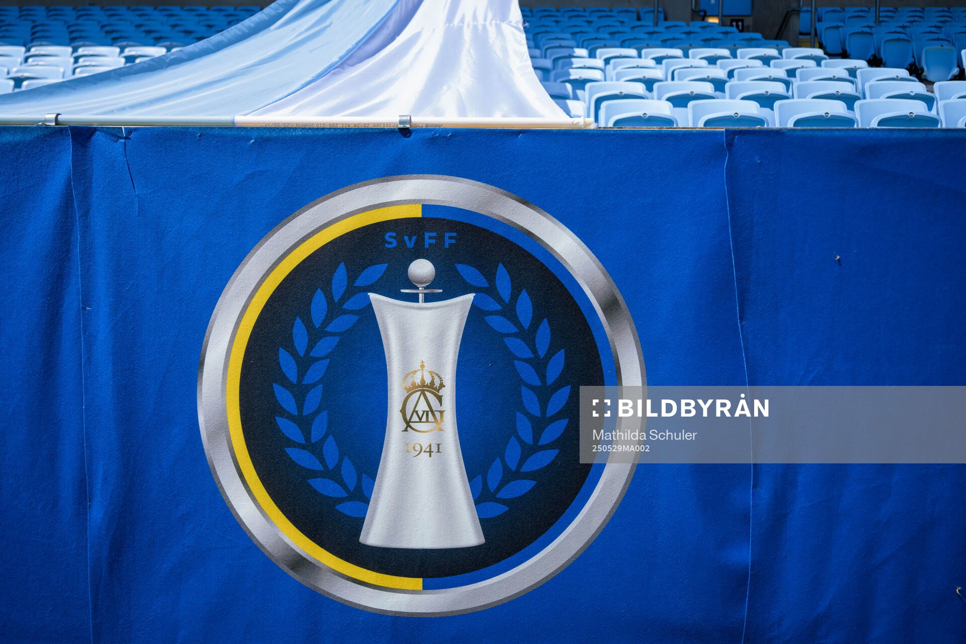 Svenska cupens logotyp inför finalen i Svenska Cupen mellan Malmö FF och Häcken den 29 maj 2025 i Malmö. 