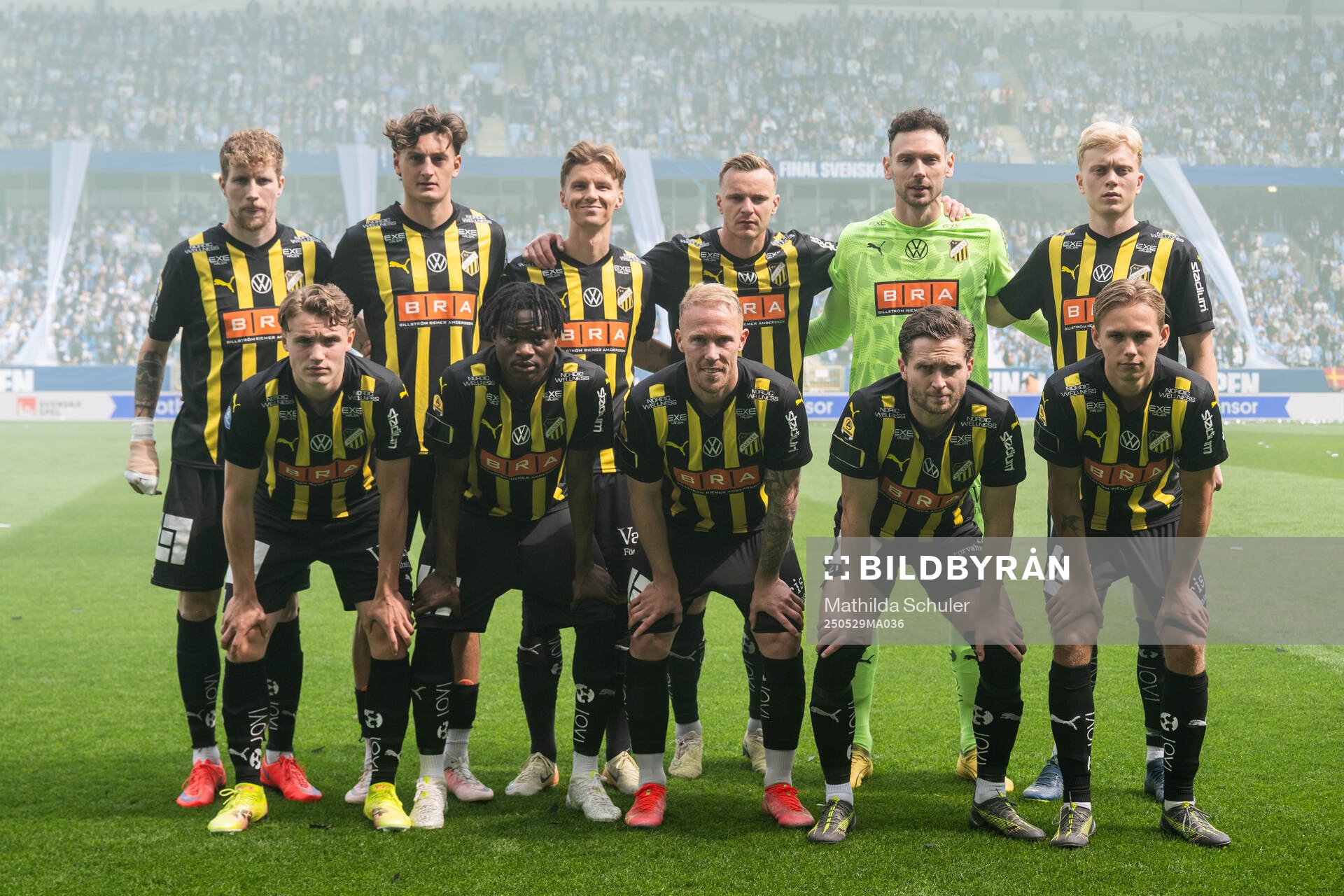 Häckens startelva poserar för en bild inför finalen i Svenska Cupen mellan Malmö FF och Häcken den 29 maj 2025 i Malmö. 