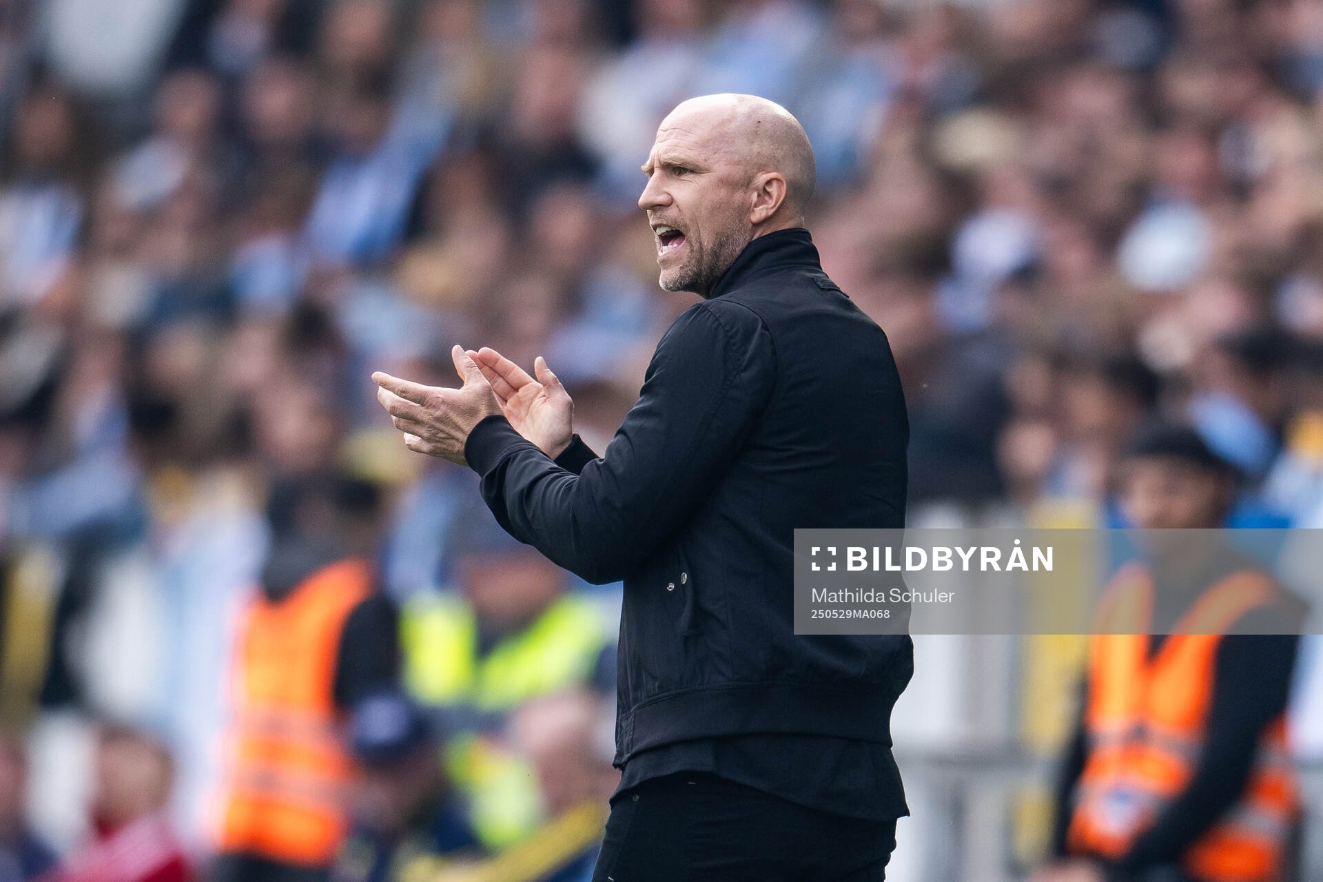 Malmö FFs tränare Henrik Rydström under finalen i Svenska Cupen mellan Malmö FF och Häcken den 29 maj 2025 i Malmö. 