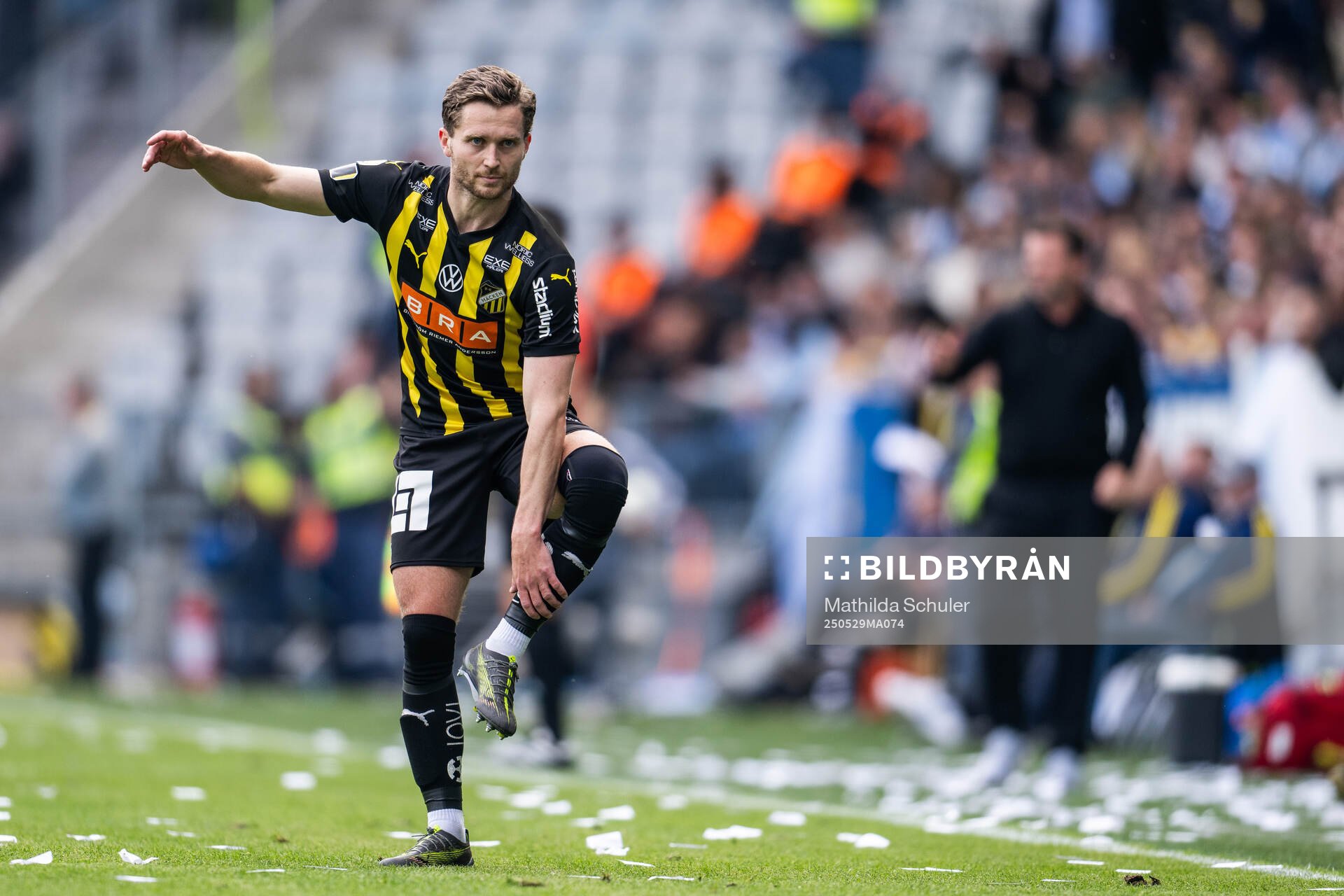Häckens Adam Lundkvist under finalen i Svenska Cupen mellan Malmö FF och Häcken den 29 maj 2025 i Malmö. 
