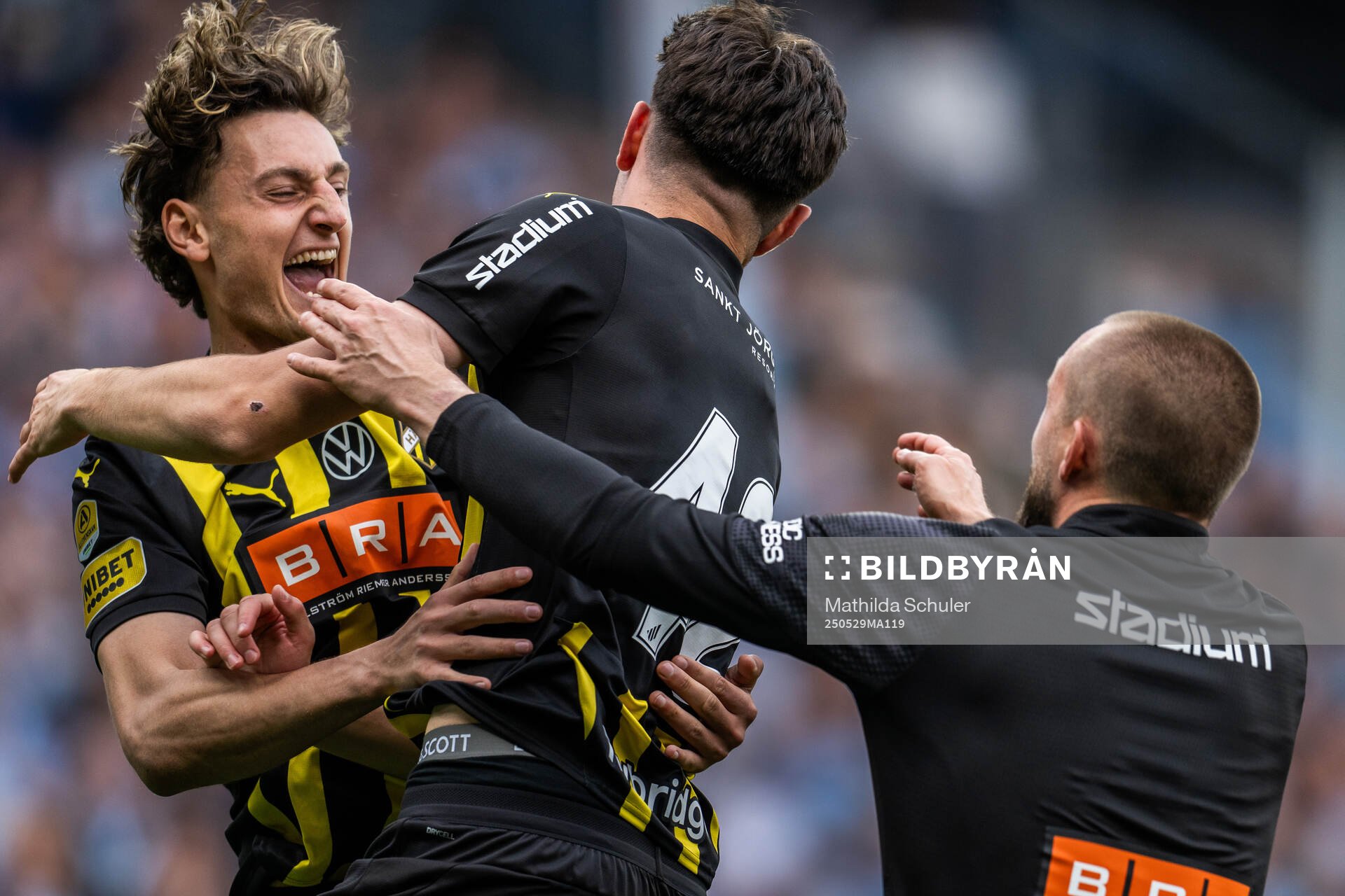 Häckens Silas Andersen jublar efter finalen i Svenska Cupen mellan Malmö FF och Häcken den 29 maj 2025 i Malmö. 