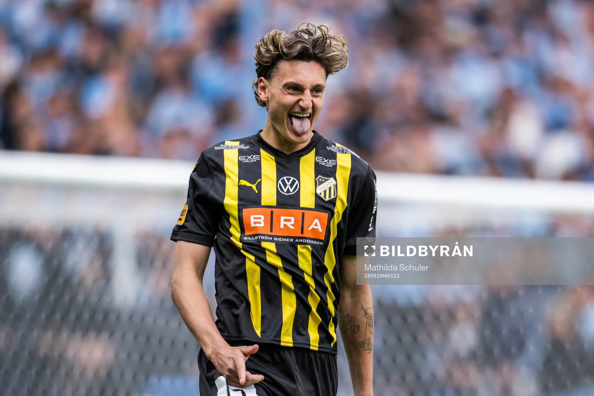 Häckens Silas Andersen jublar efter finalen i Svenska Cupen mellan Malmö FF och Häcken den 29 maj 2025 i Malmö. 