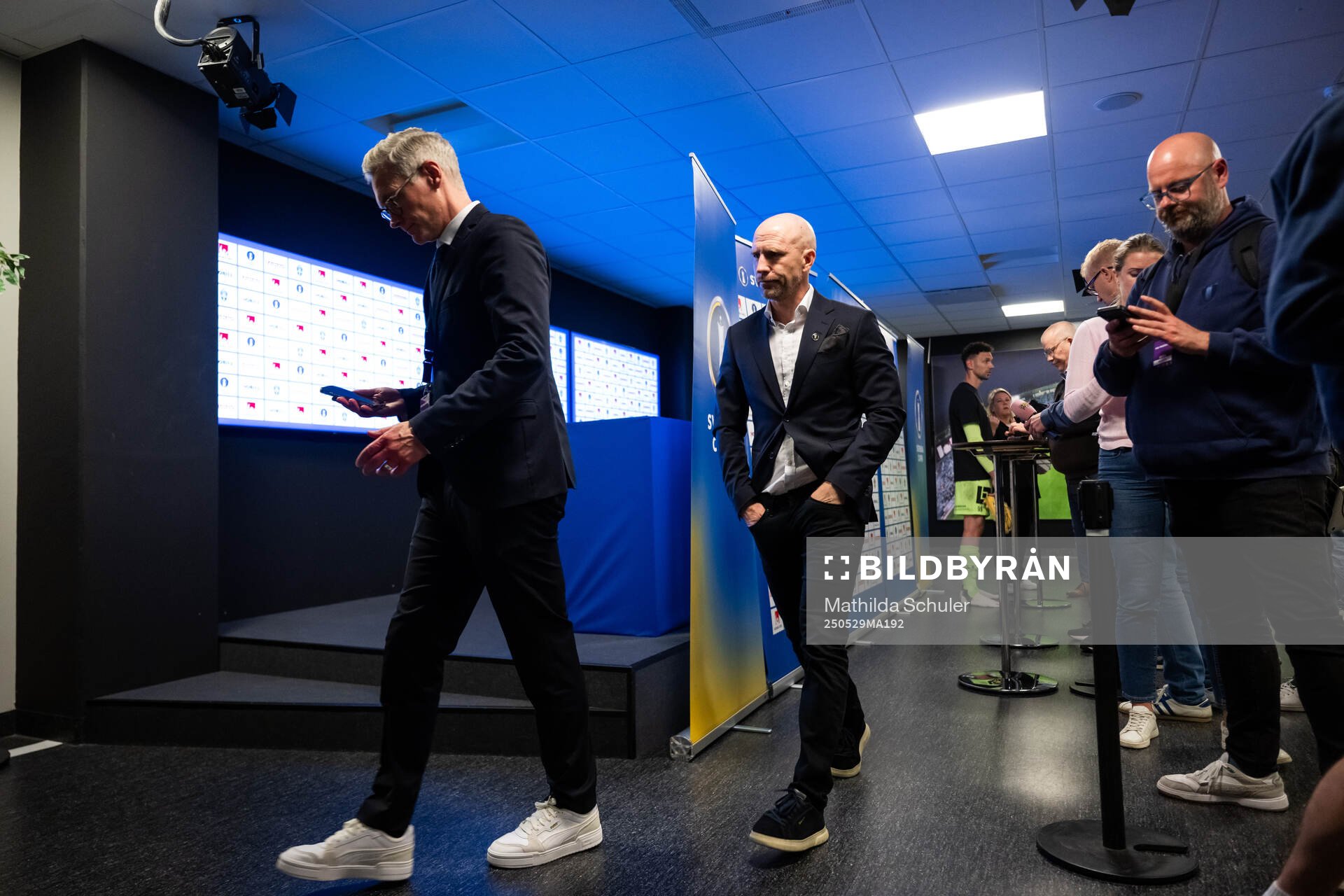 Malmö FFs tränare Henrik Rydström i mixade zonen