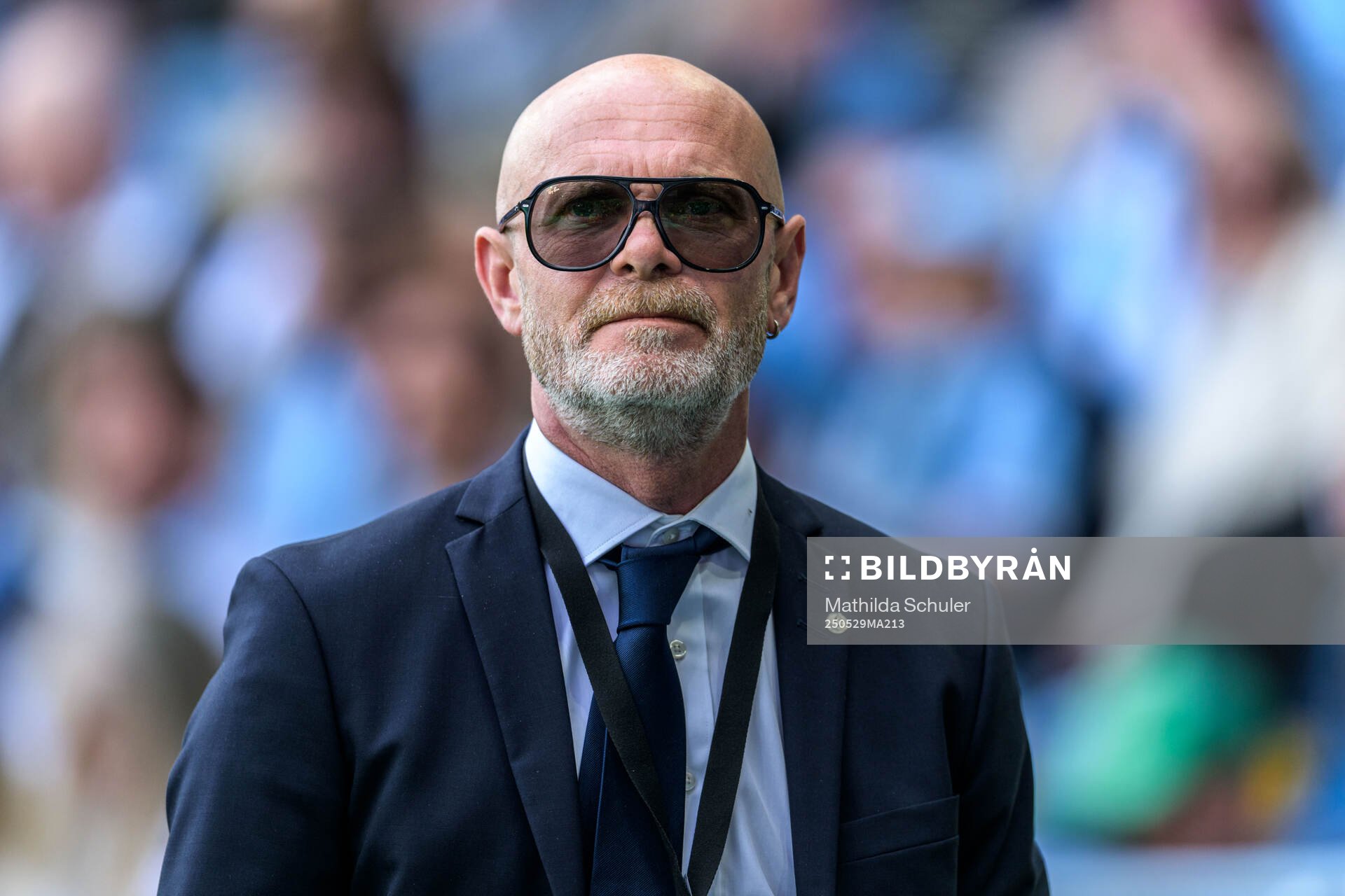 Magnus Olsson, ansvarig för fotbollsplanen på Eleda stadion under finalen i Svenska Cupen mellan Malmö FF och Häcken den 29 maj 2025 i Malmö.