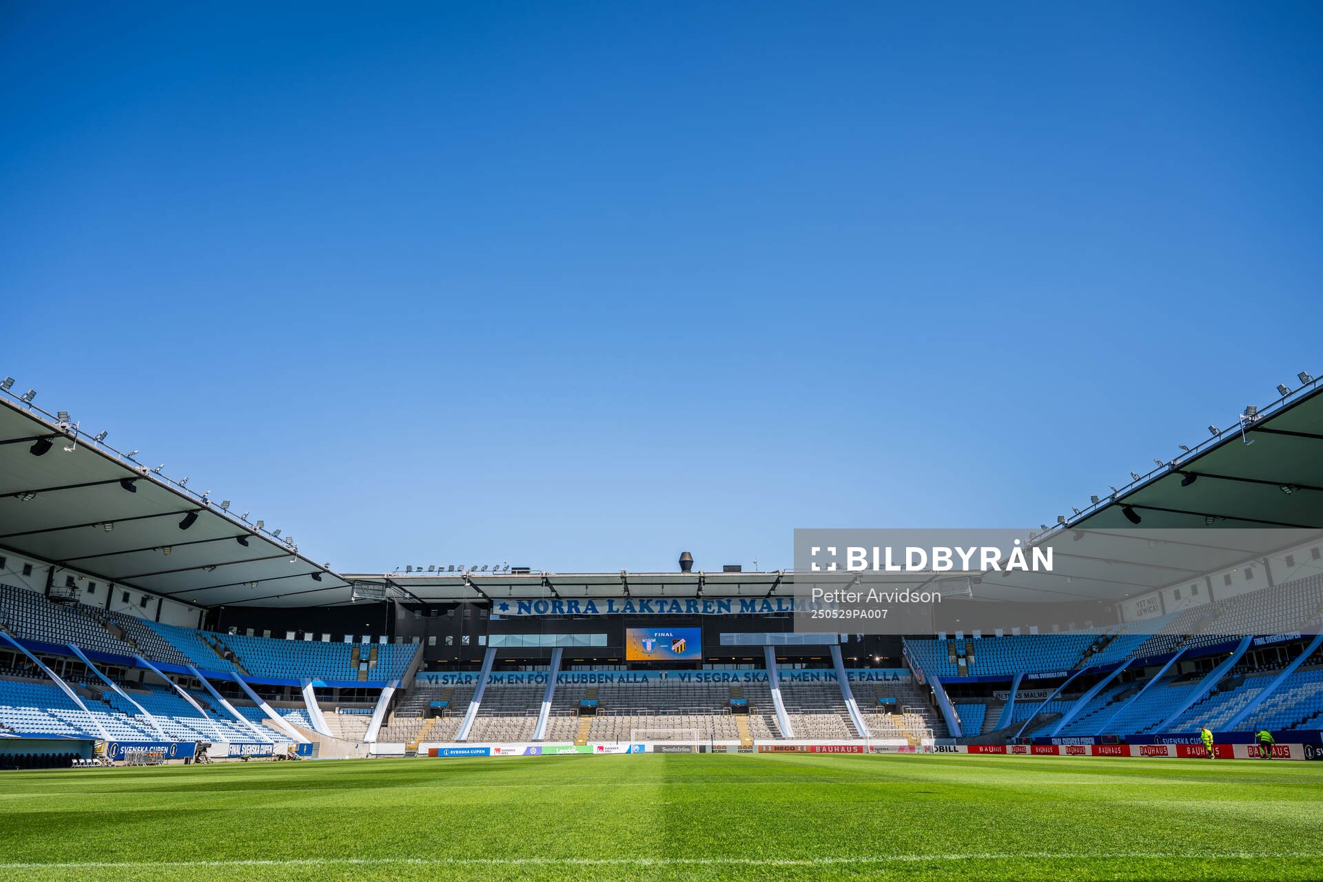 Interiör Eleda Stadion inför finalen i Svenska Cupen mellan Malmö FF och Häcken den 29 maj 2025 i Malmö. 