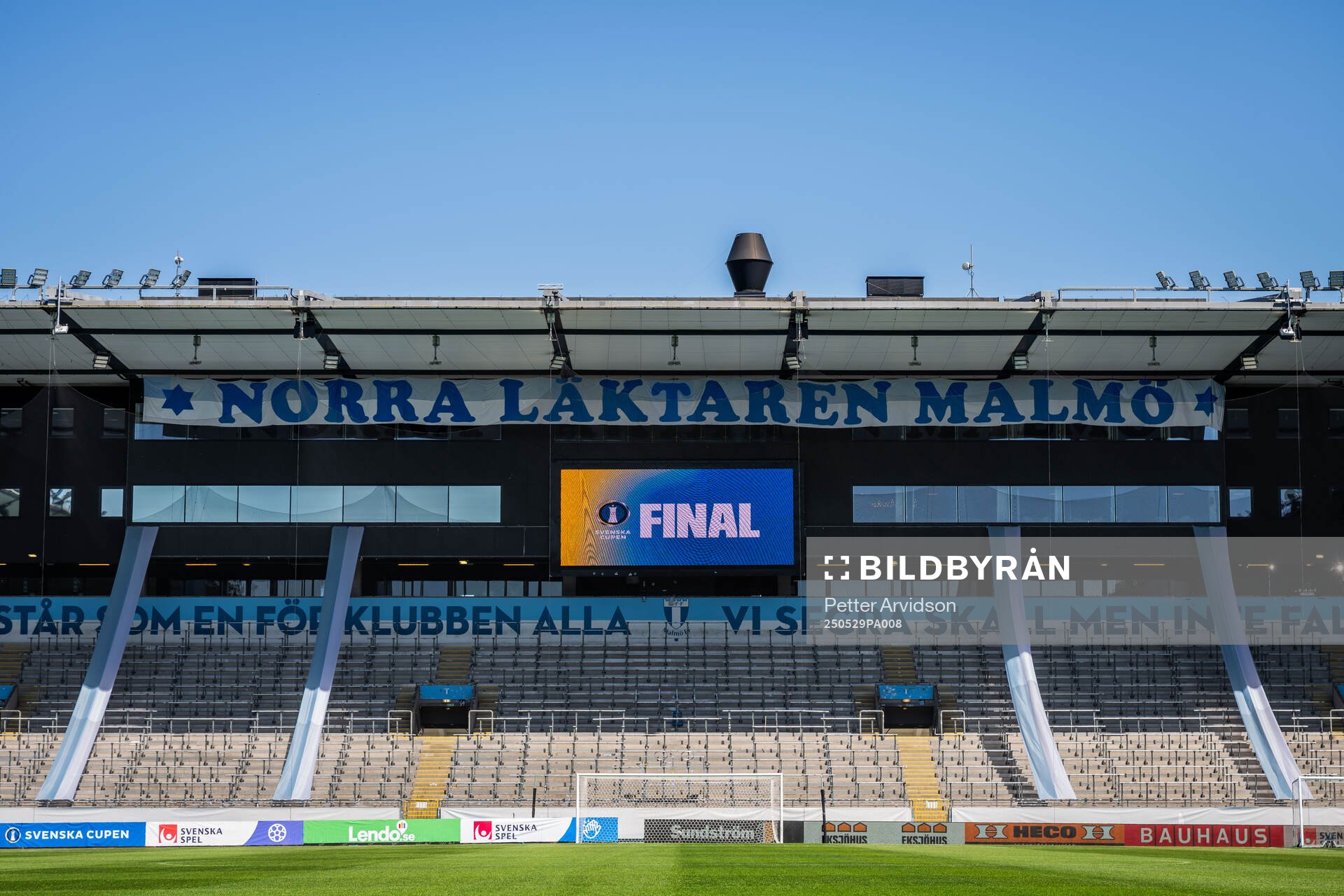 Interiör Eleda Stadion inför finalen i Svenska Cupen mellan Malmö FF och Häcken den 29 maj 2025 i Malmö. 