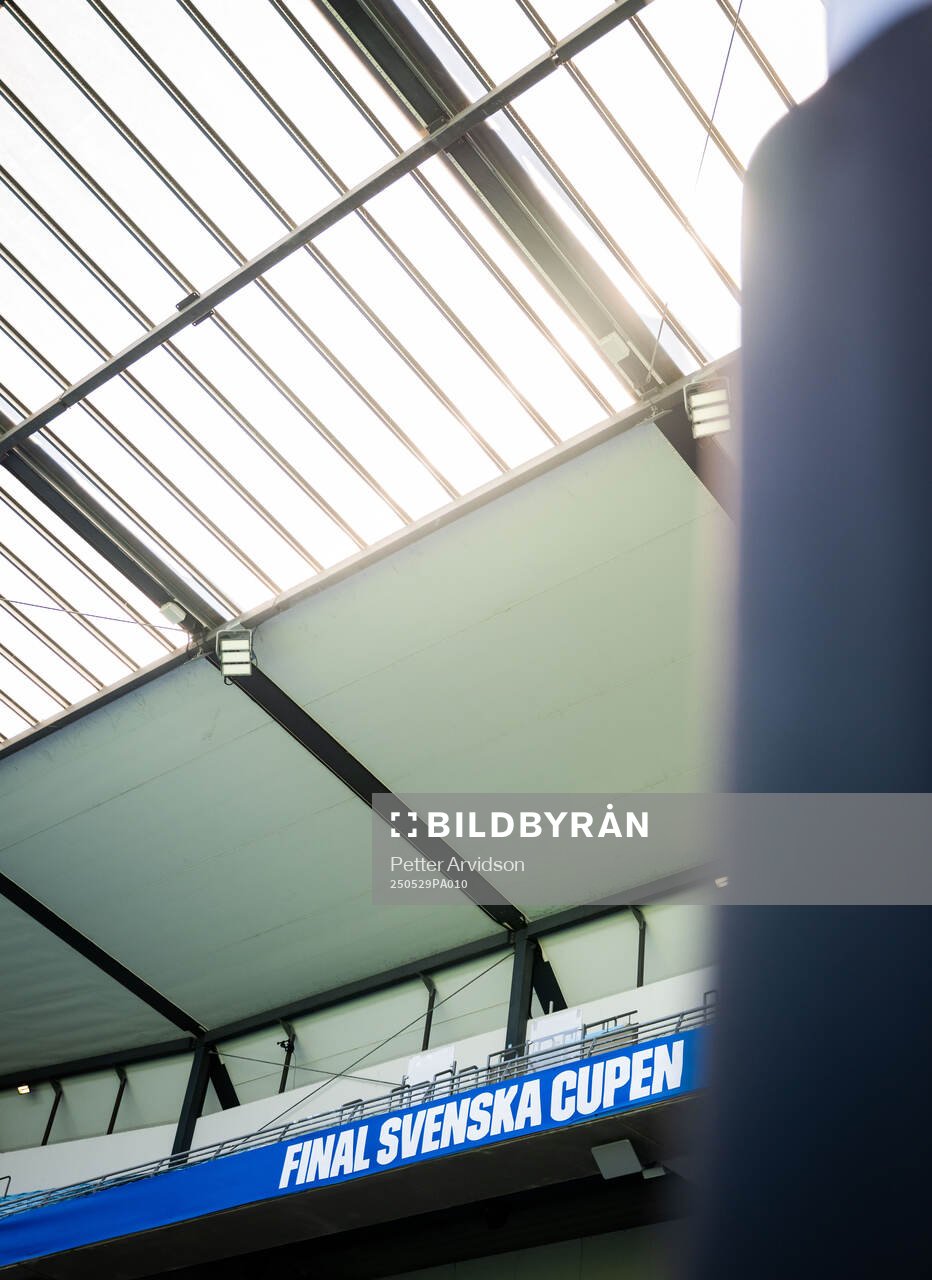 Svenska Cupen banderoll på Eleda Stadion