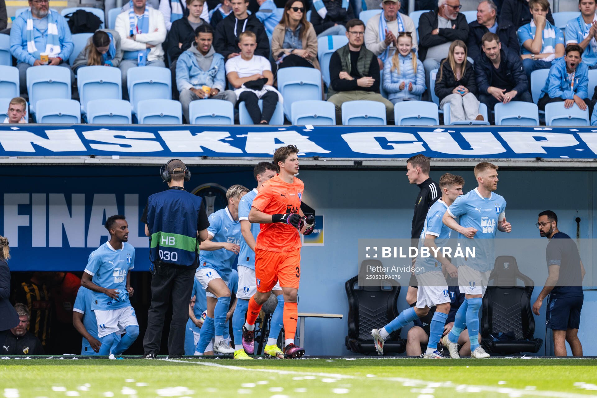 Malmö FFs målvakt Melker Ellborg och Anders Christiansen