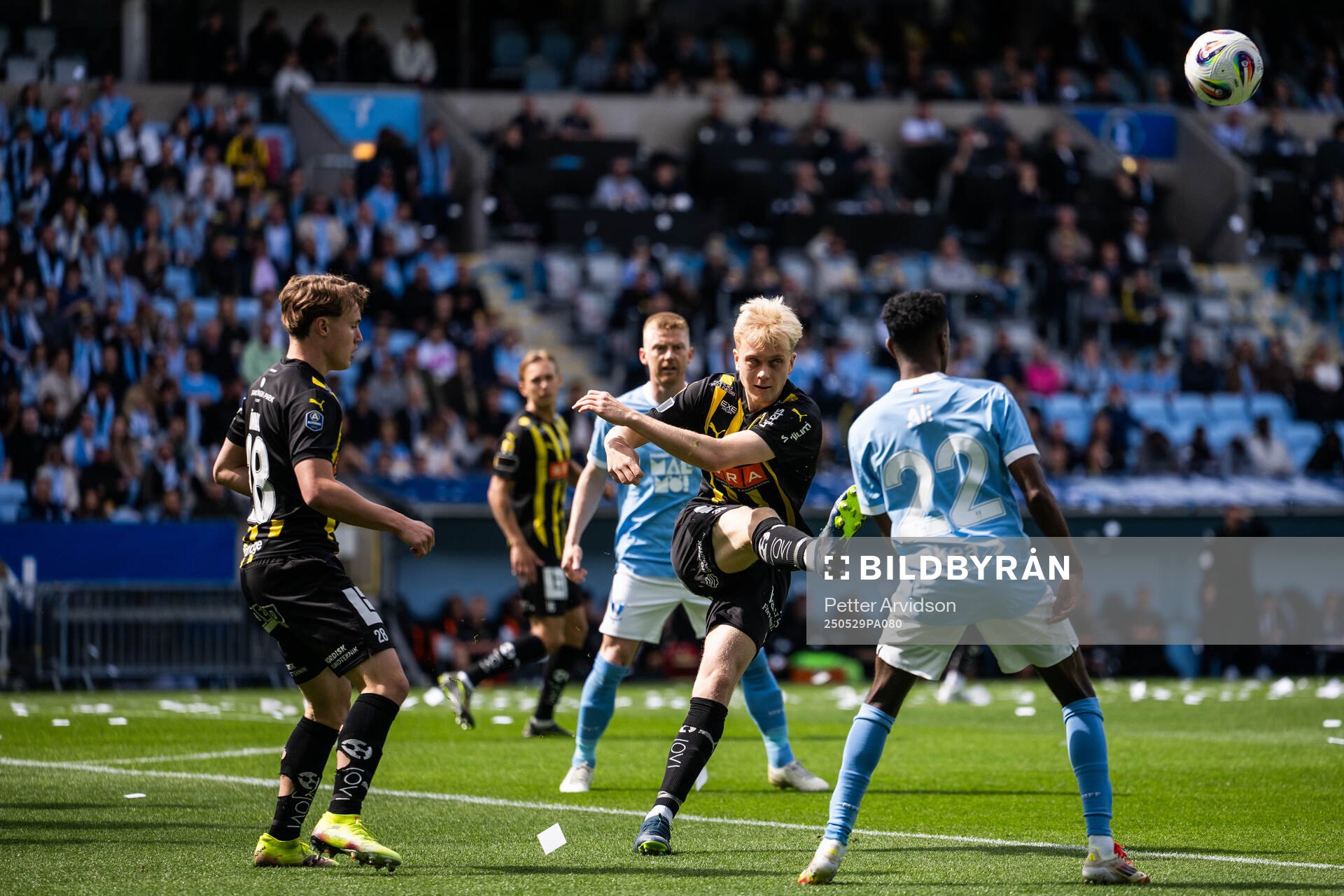 Häckens Isak Brusberg under finalen i Svenska Cupen mellan Malmö FF och Häcken den 29 maj 2025 i Malmö. 