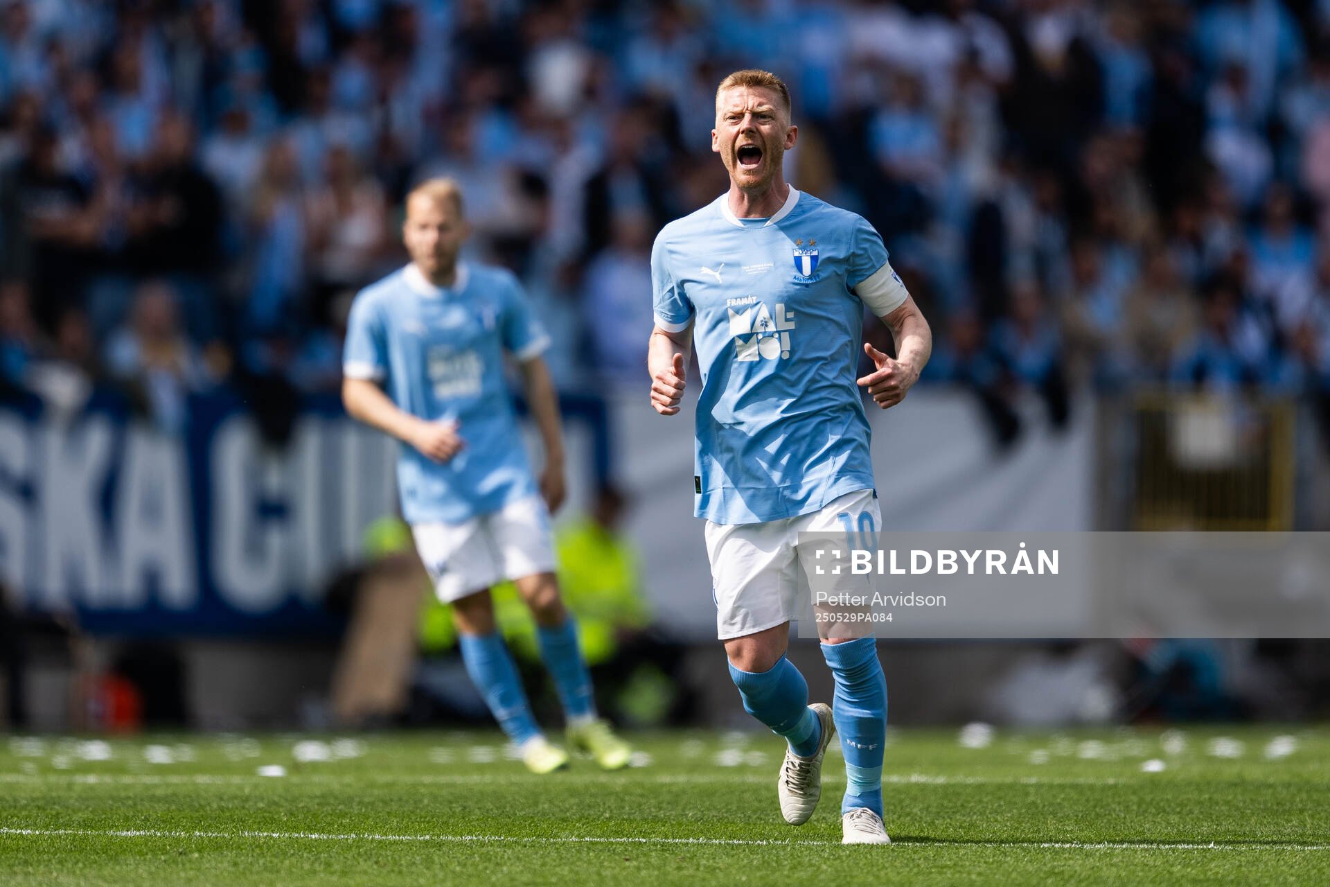 Malmö FFs Anders Christiansen under finalen i Svenska Cupen mellan Malmö FF och Häcken den 29 maj 2025 i Malmö. 