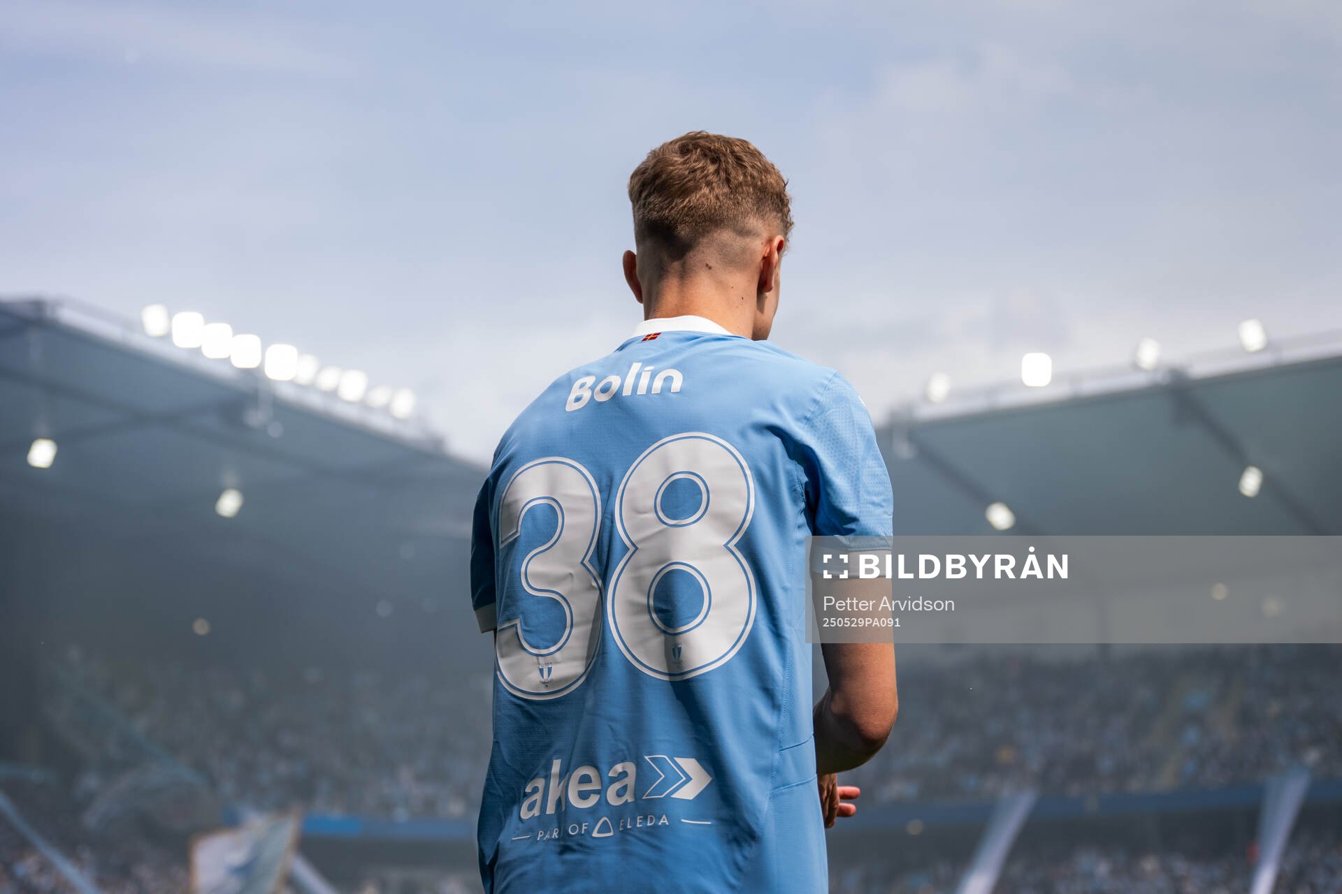 Malmö FFs Hugo Bolin inför finalen i Svenska Cupen mellan Malmö FF och Häcken den 29 maj 2025 i Malmö. 
