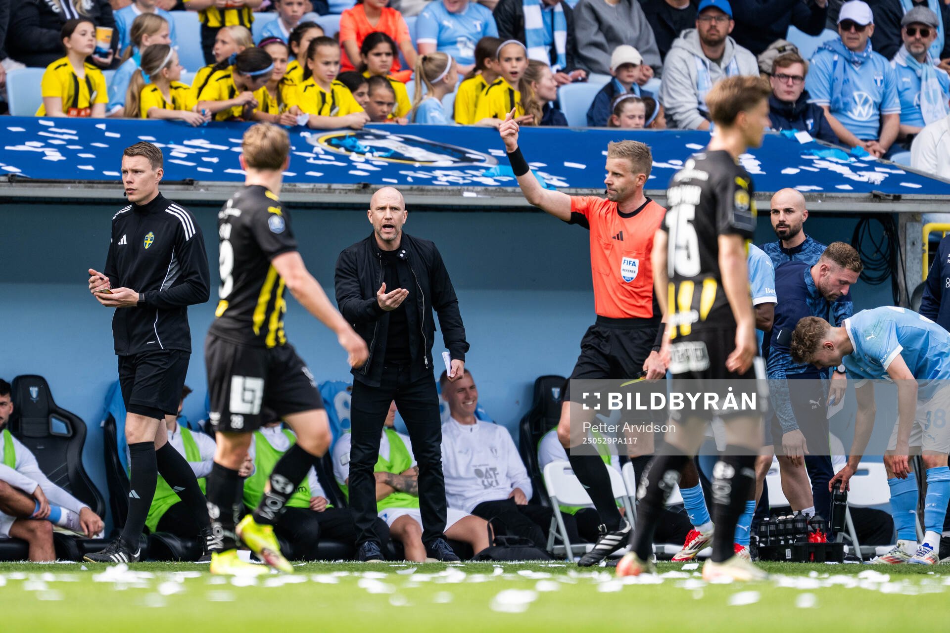 Malmö FFs tränare Henrik Rydström under finalen i Svenska Cupen mellan Malmö FF och Häcken den 29 maj 2025 i Malmö. 