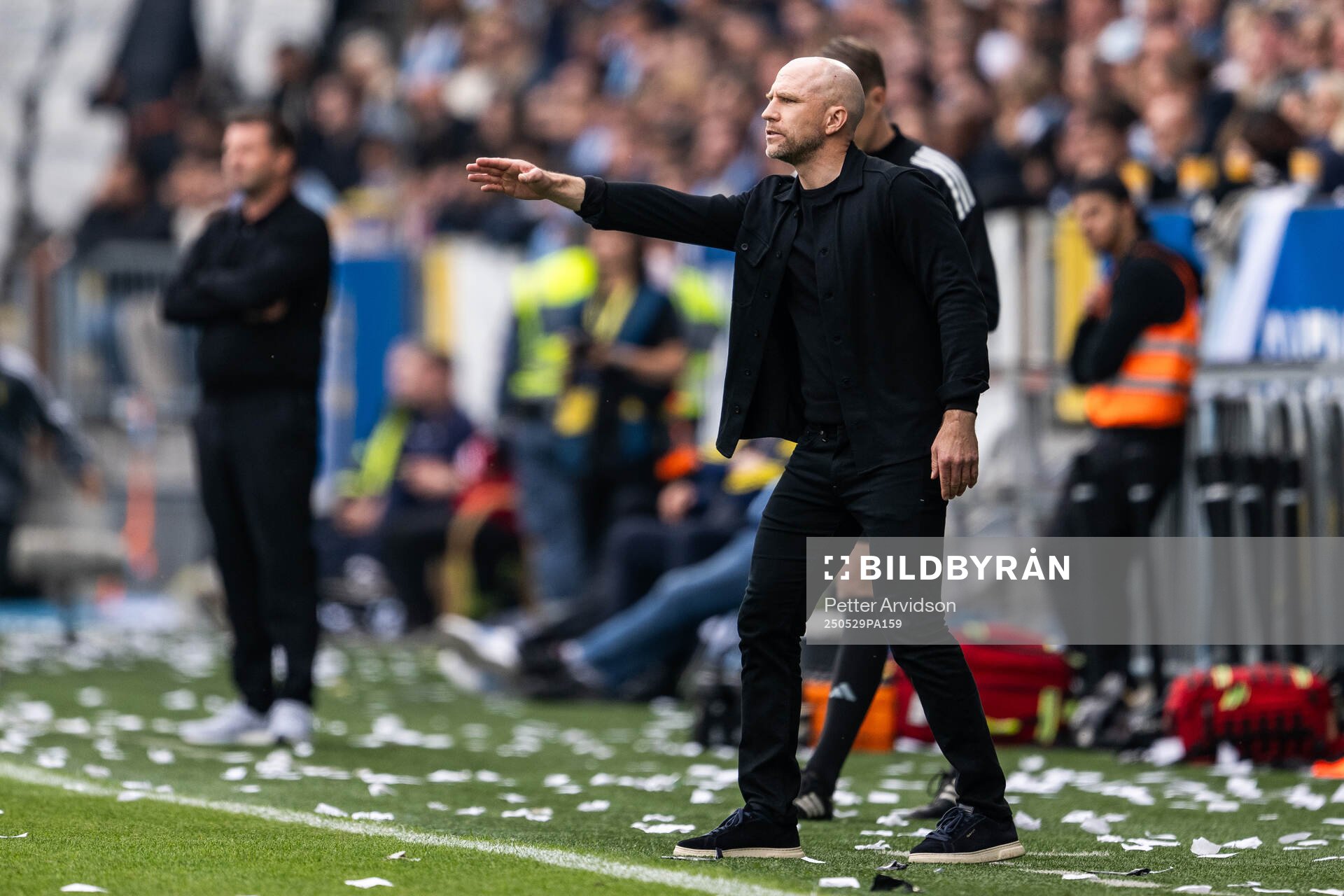 Malmö FFs tränare Henrik Rydström under finalen i Svenska Cupen mellan Malmö FF och Häcken den 29 maj 2025 i Malmö. 