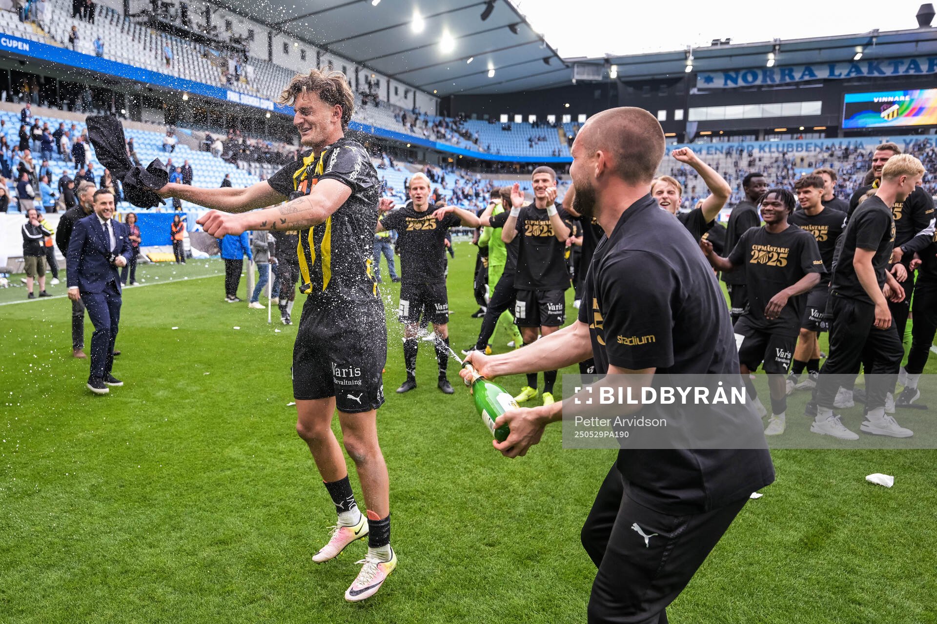 Häckens Silas Andersen jublar efter finalen i Svenska Cupen mellan Malmö FF och Häcken den 29 maj 2025 i Malmö. 